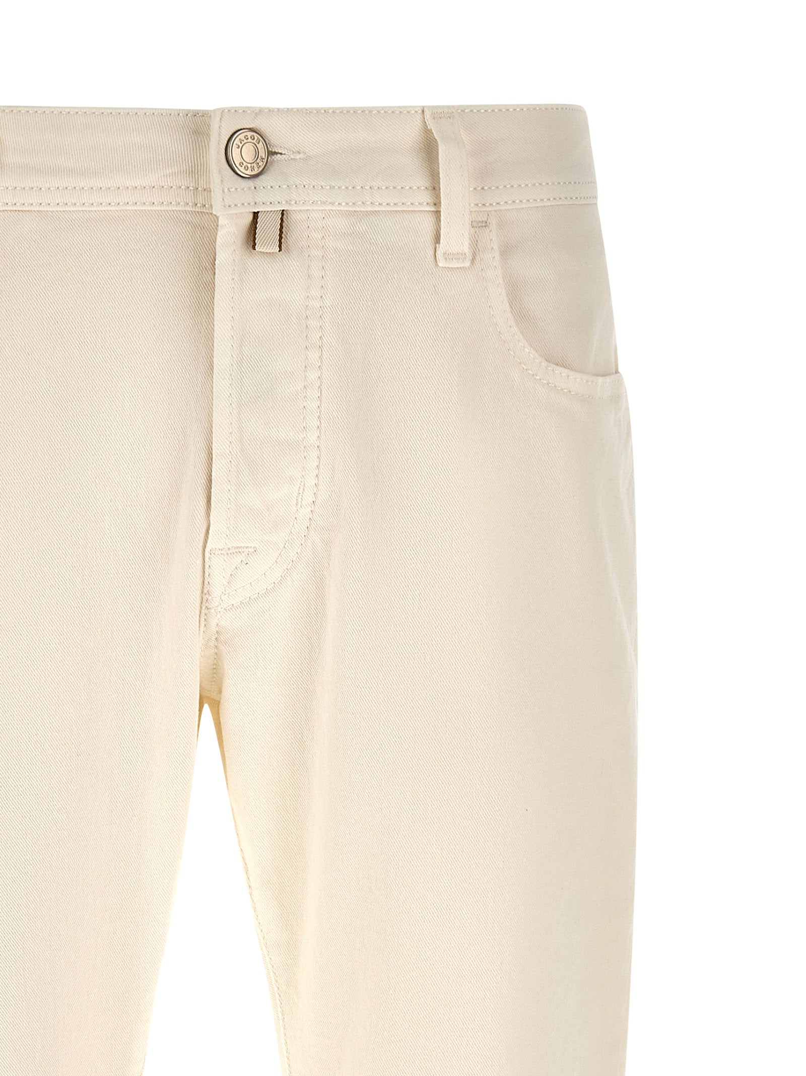 Jacob Cohen White Cotton Tapered Men's Jeans
