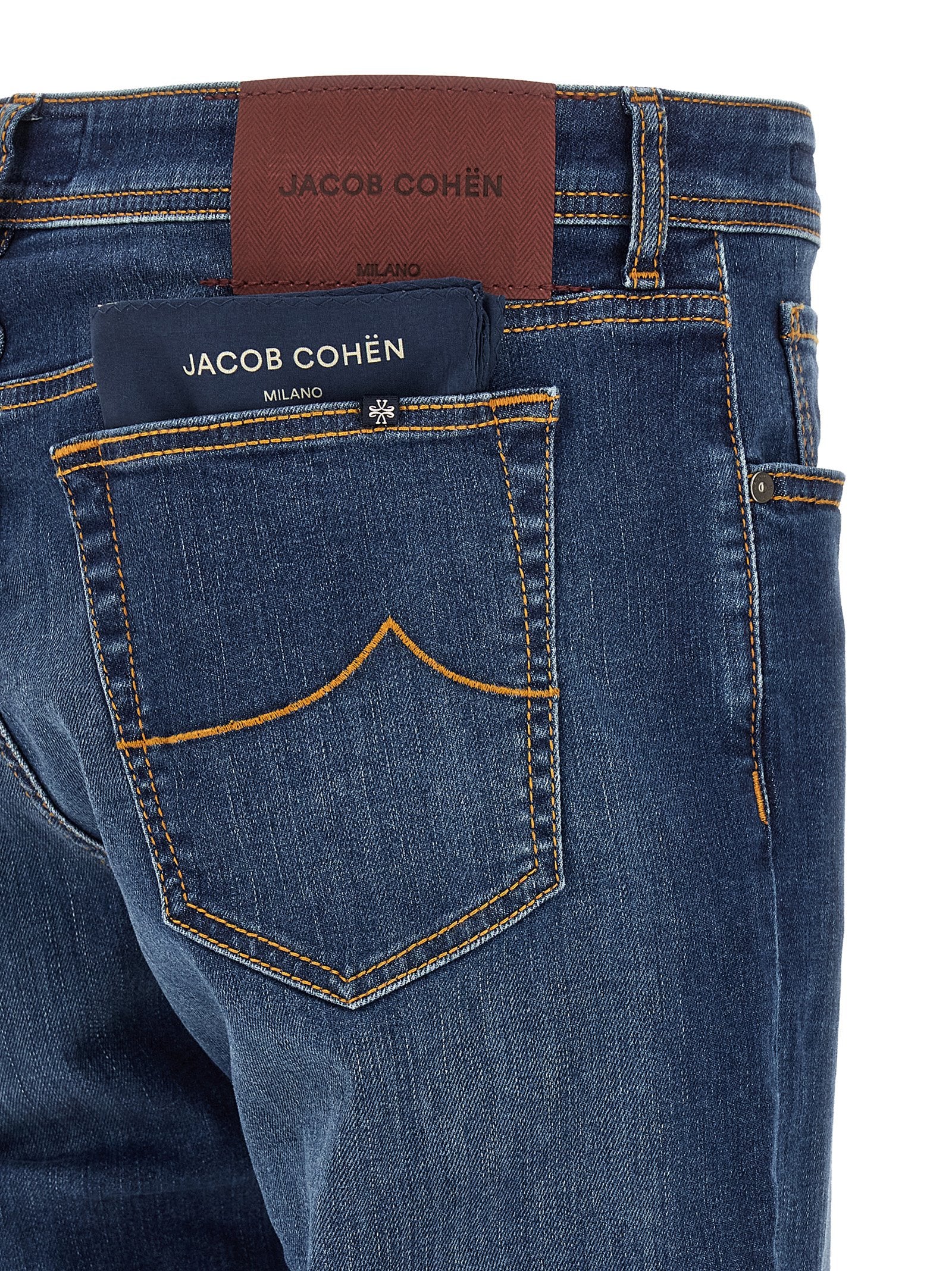 Jacob Cohen Blue Cotton Straight-Leg Men's Jeans