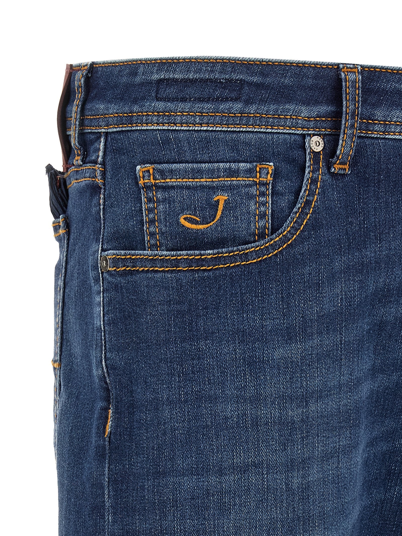 Jacob Cohen Blue Cotton Straight-Leg Men's Jeans