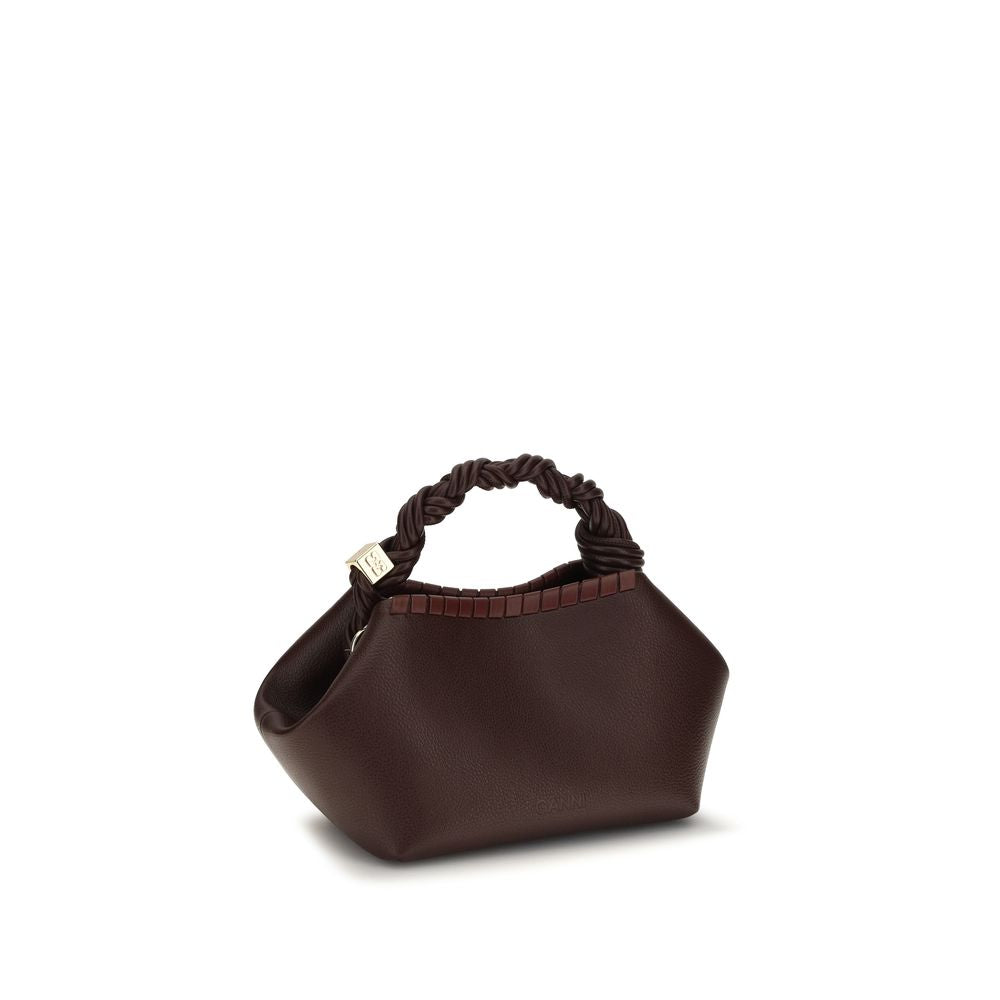 Ganni Brown Recycled Leather Shoulder Women's Bag
