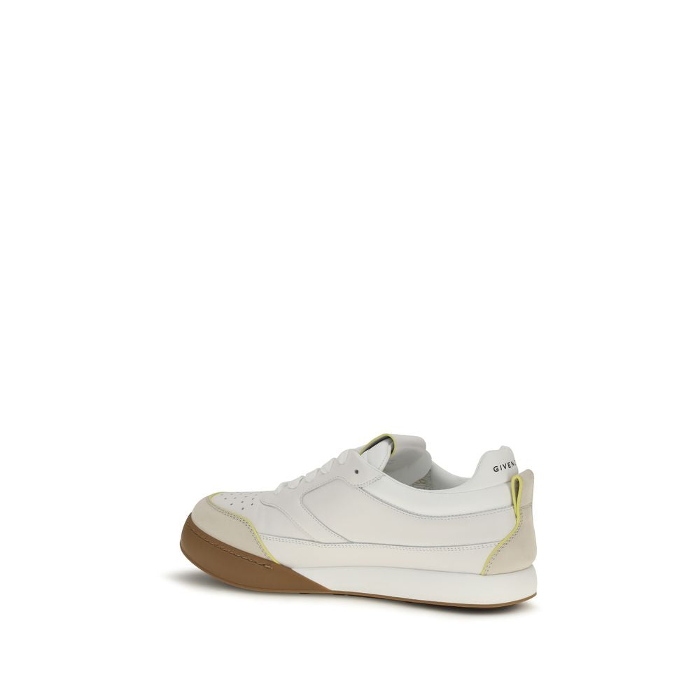 Givenchy White Calf Leather Bos Taurus Low Top Men's Sneakers
