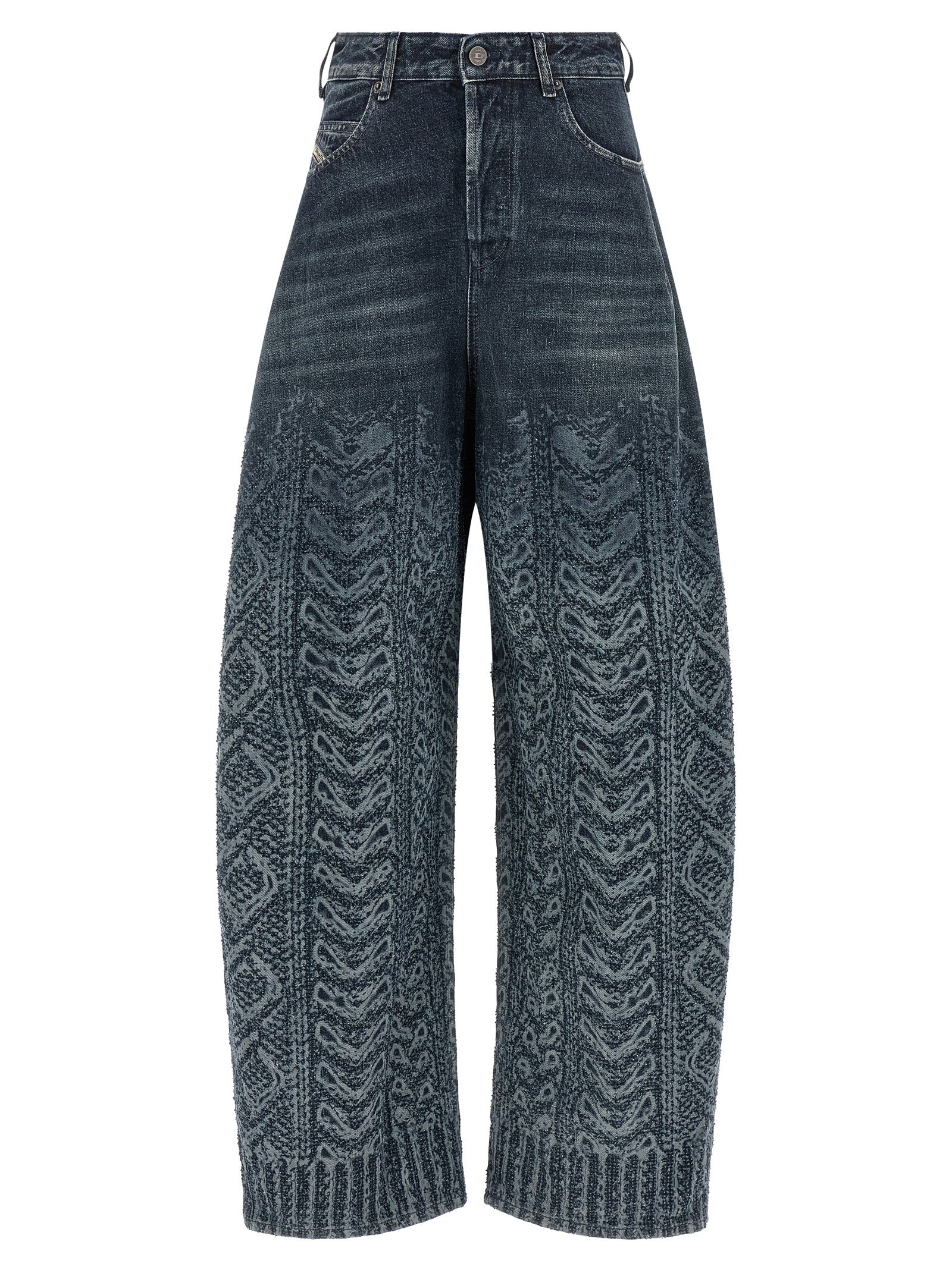 Diesel Blue Cotton High-Waisted Women's Jean