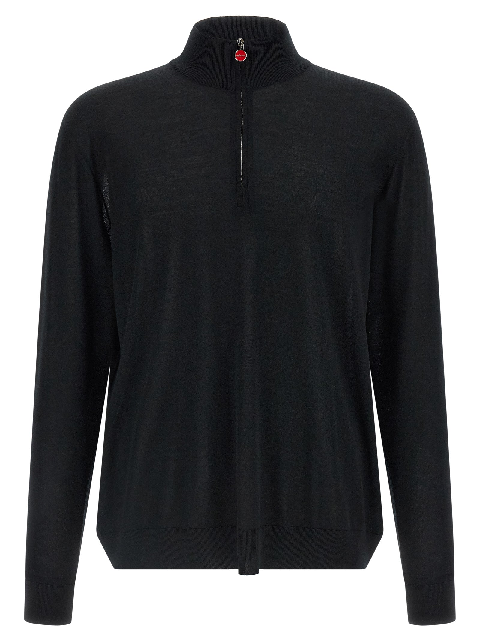 Kiton Black Wool Men's Cardigan