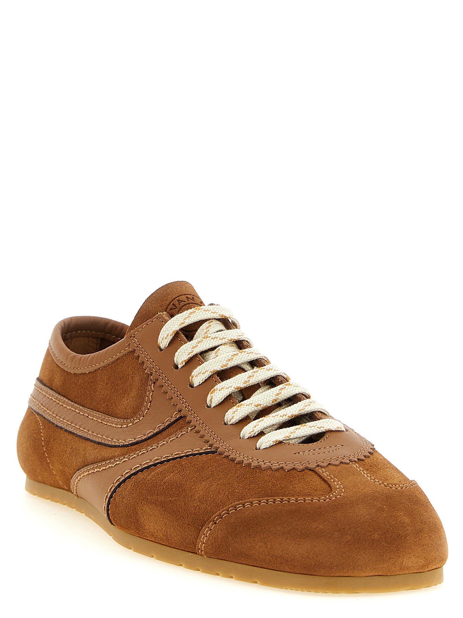 Dries Van Noten Beige Calfskin Low Top Men's Sneakers