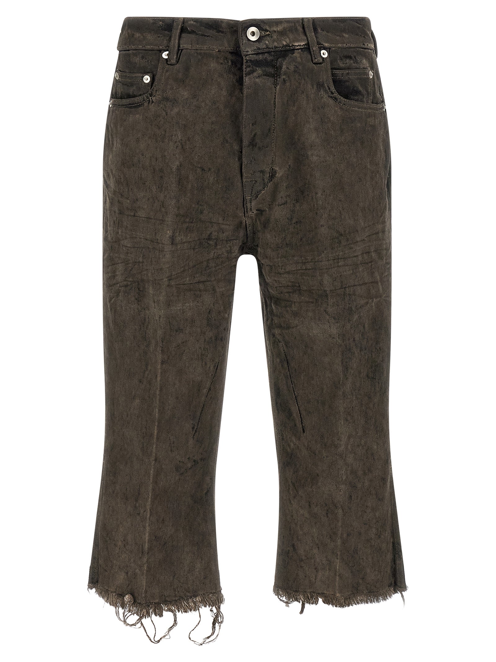 Rick Owens Gray Cotton Bermuda Men's Shorts