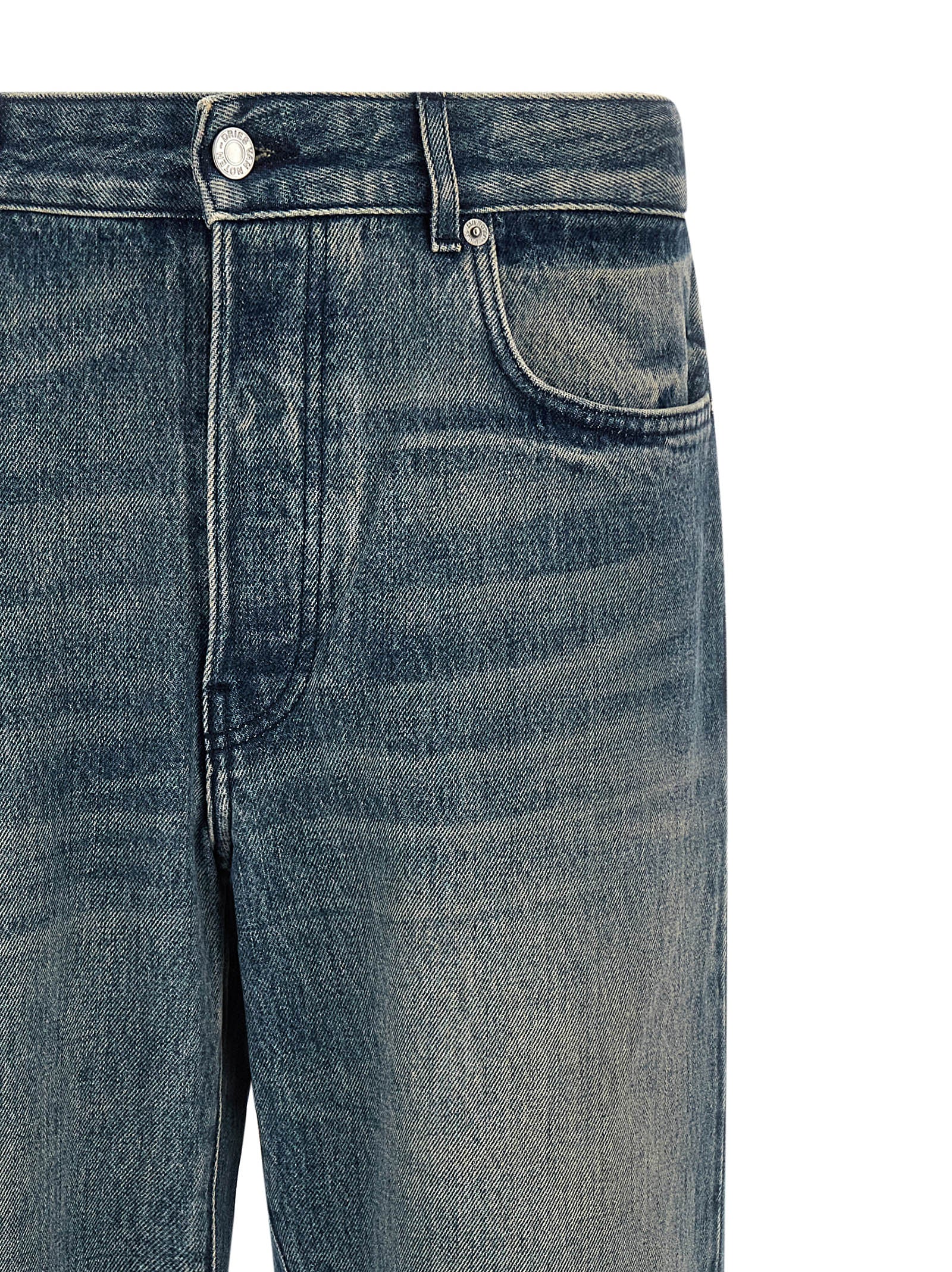 Dries Van Noten Blue Cotton Relaxed Fit Men's Jeans