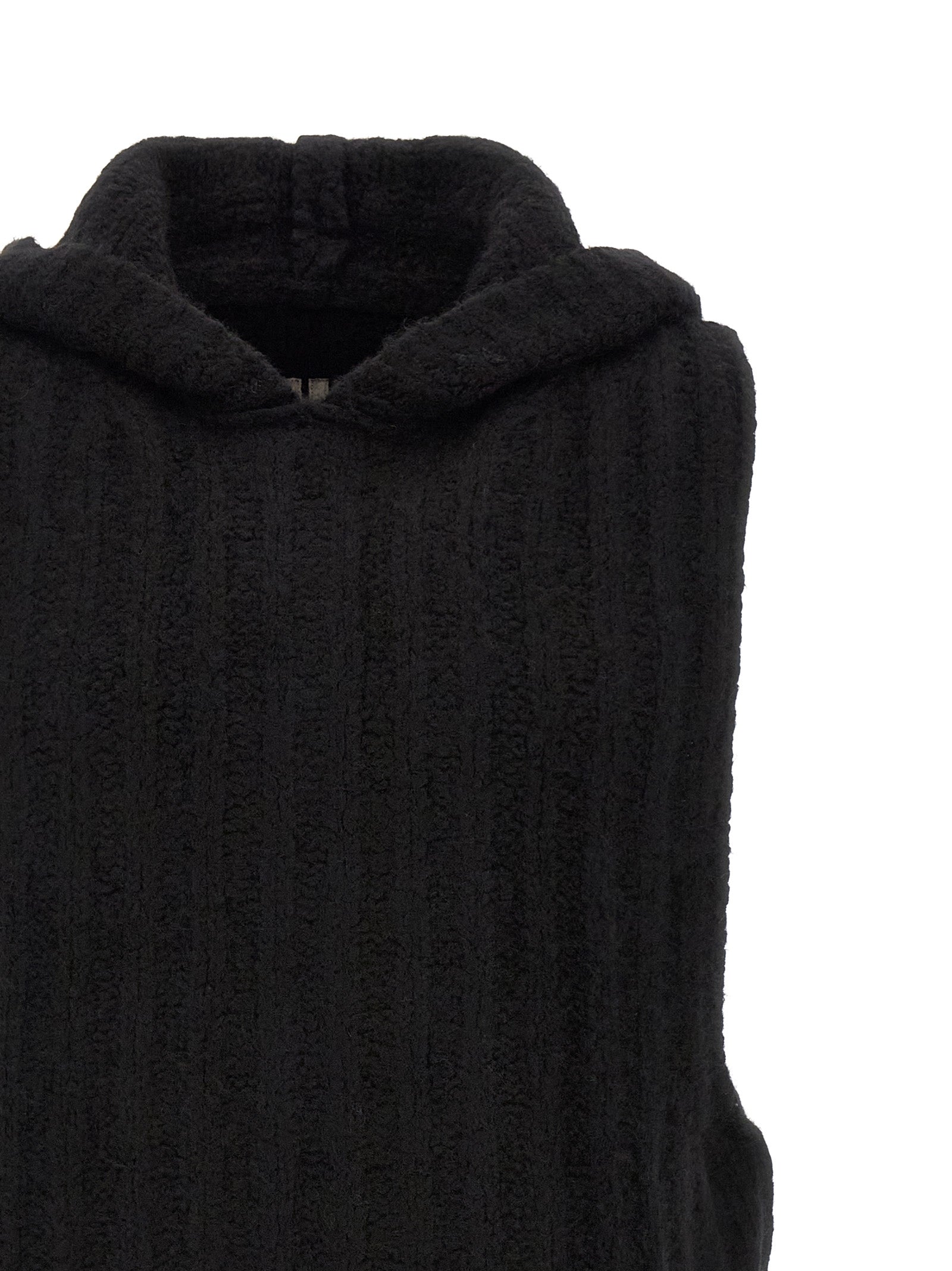 Rick Owens Black Cashmere Sleeveles Men's Sweater