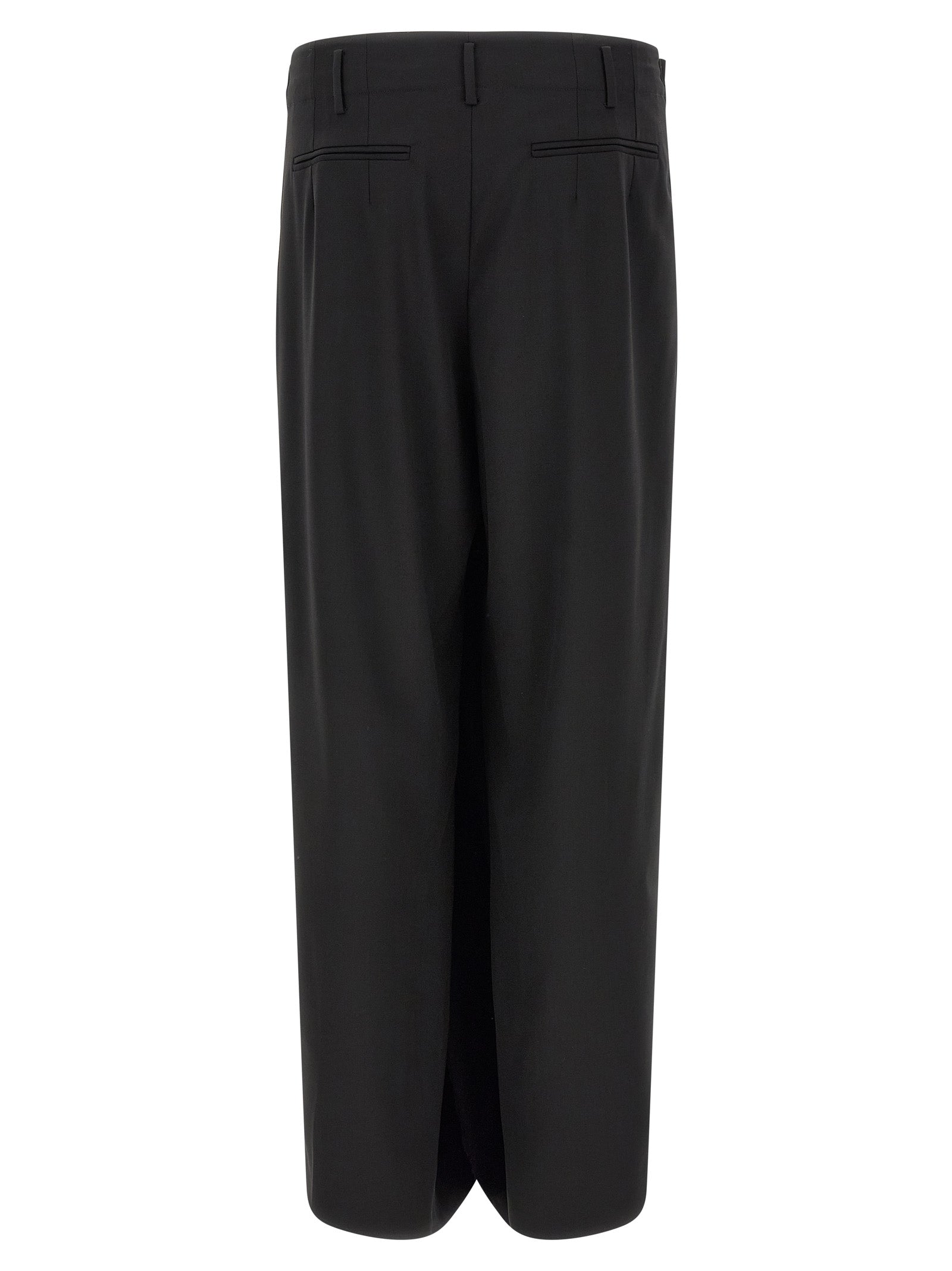 Kiko Kostadinov Black Virgin Wool Dress Men's Pants
