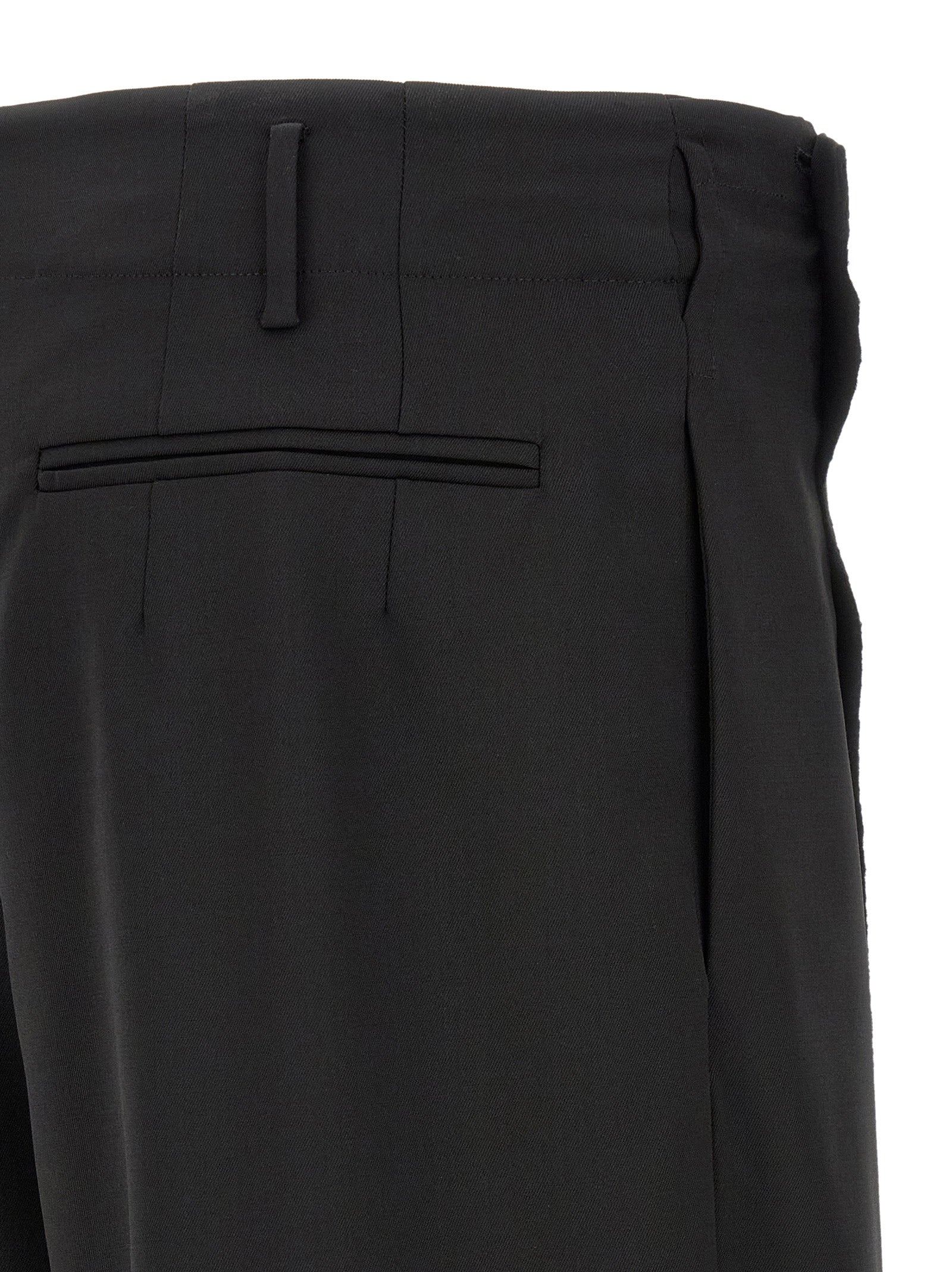Kiko Kostadinov Black Virgin Wool Dress Men's Pants