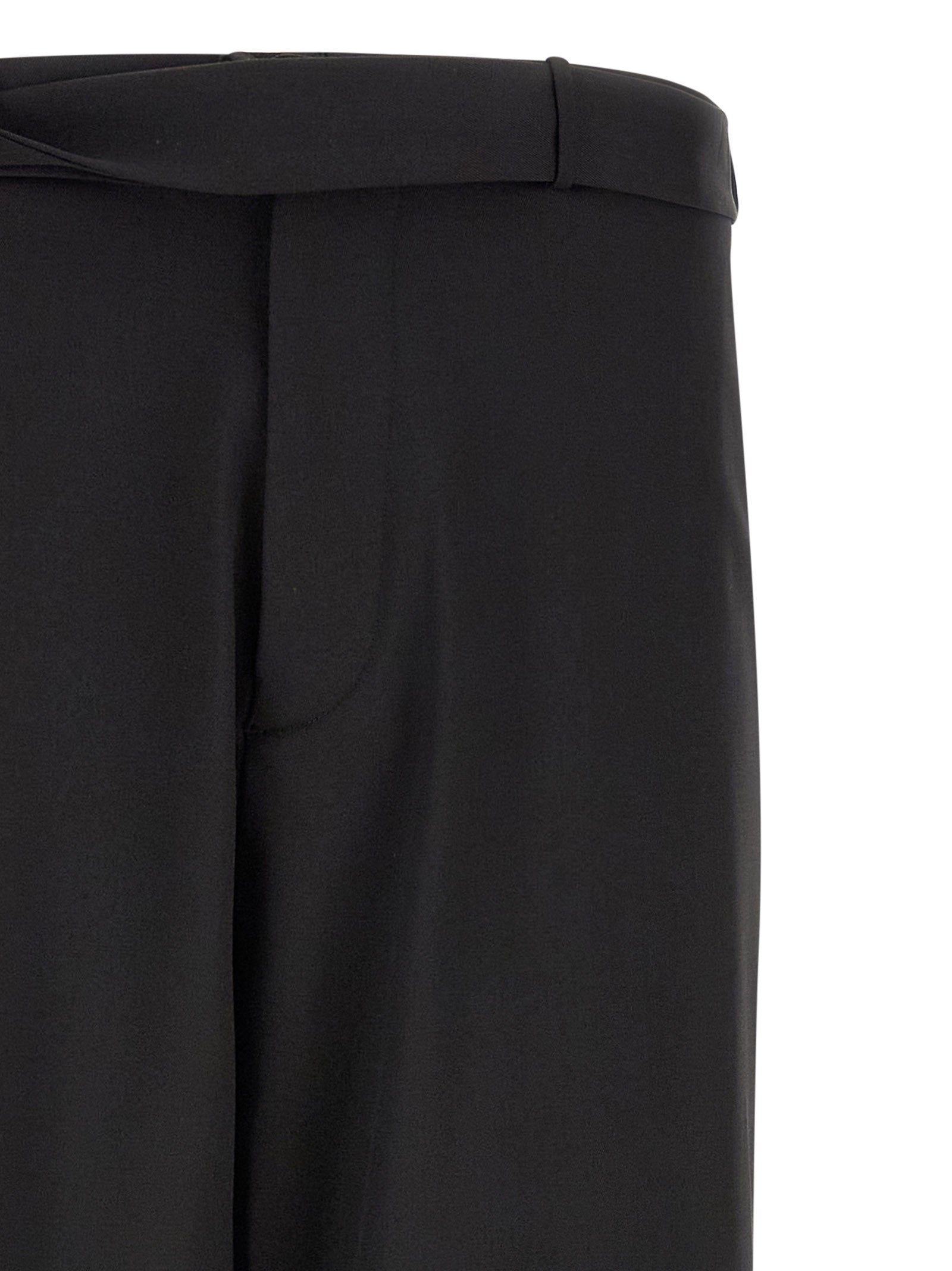 Kiko Kostadinov Black Virgin Wool Dress Men's Pants