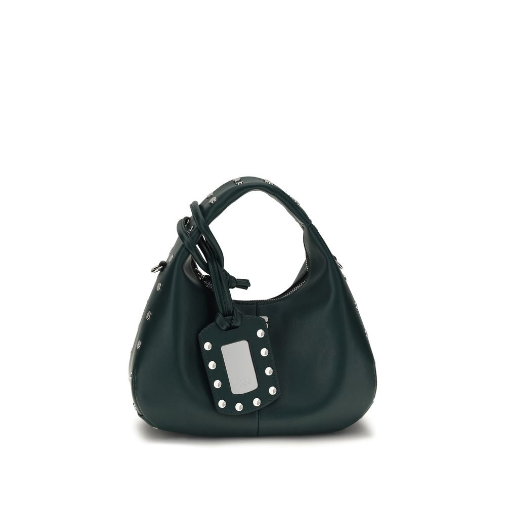 Ganni Bicolor Recycled Leather Shoulder Women's Bag