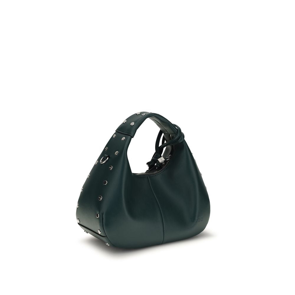 Ganni Bicolor Recycled Leather Shoulder Women's Bag