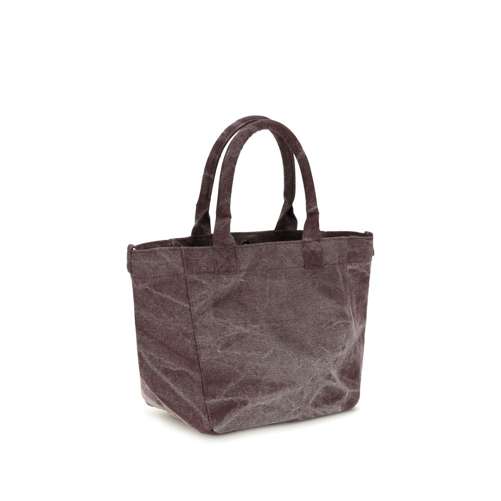 Ganni Bordeaux Cotton Shoulder Women's Bag