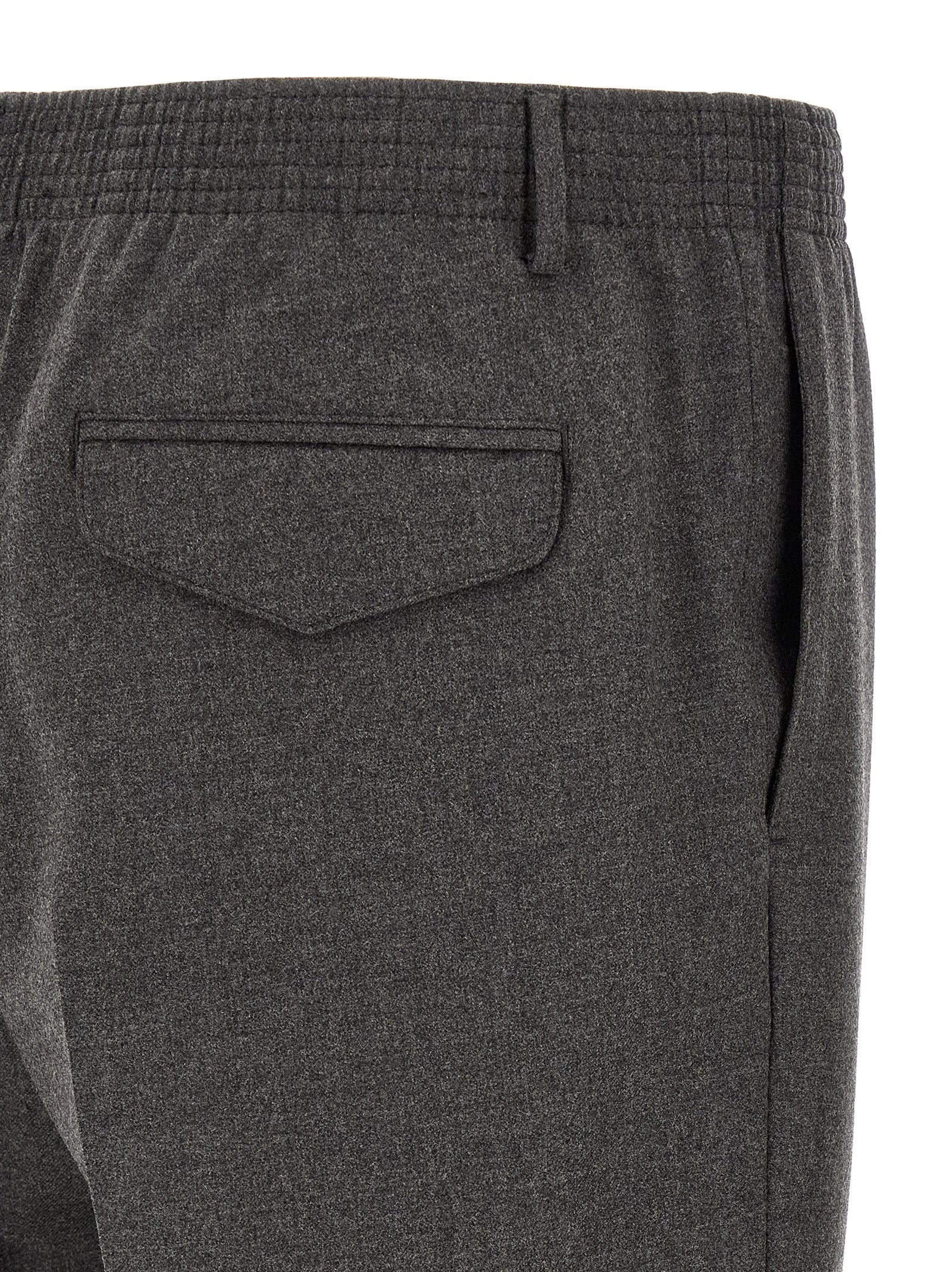 CELLAR DOOR Gray Virgin Wool Cropped Men's Pants