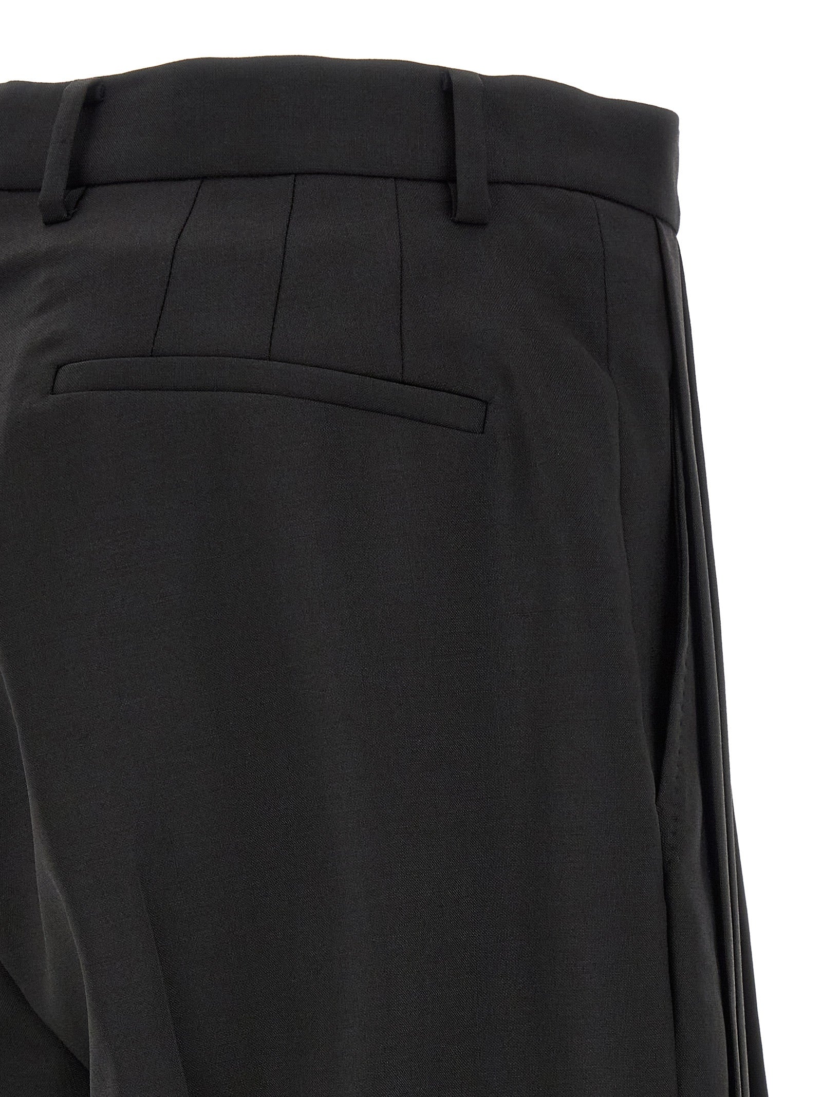 Kiko Kostadinov Black Wool Dress Men's Pants