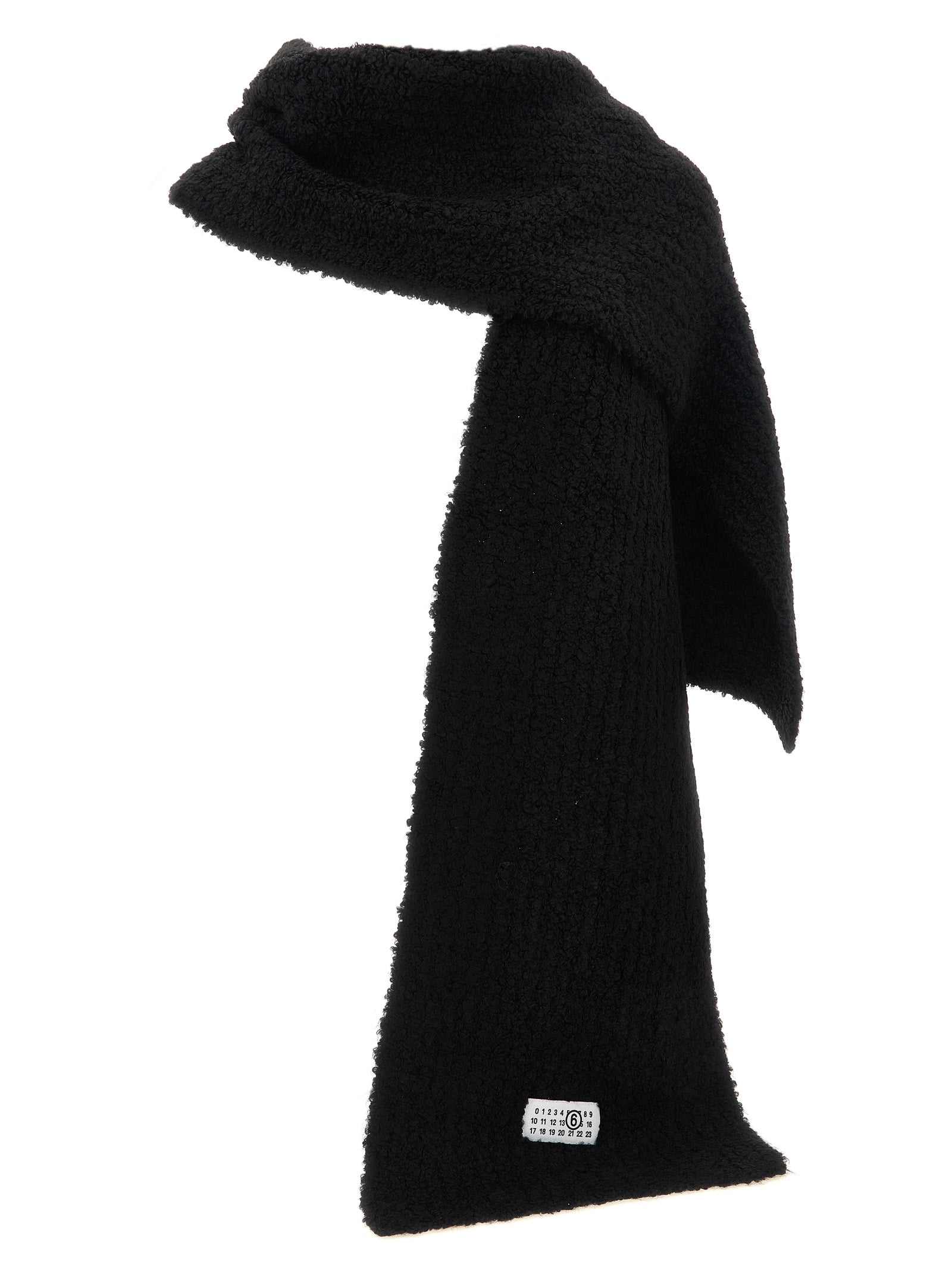 MM6 Maison Margiela Black Marabou Women's Scarf
