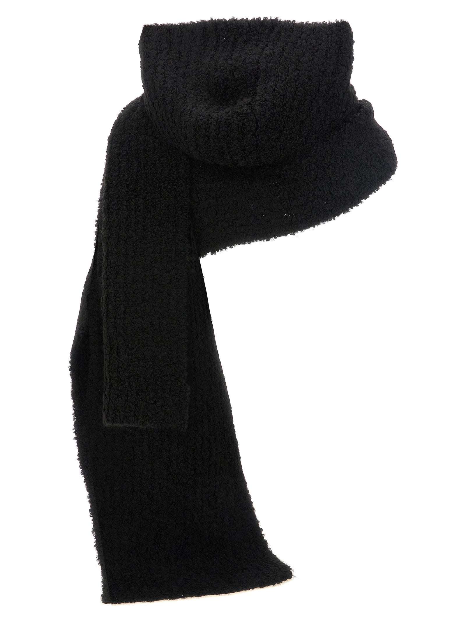 MM6 Maison Margiela Black Marabou Women's Scarf