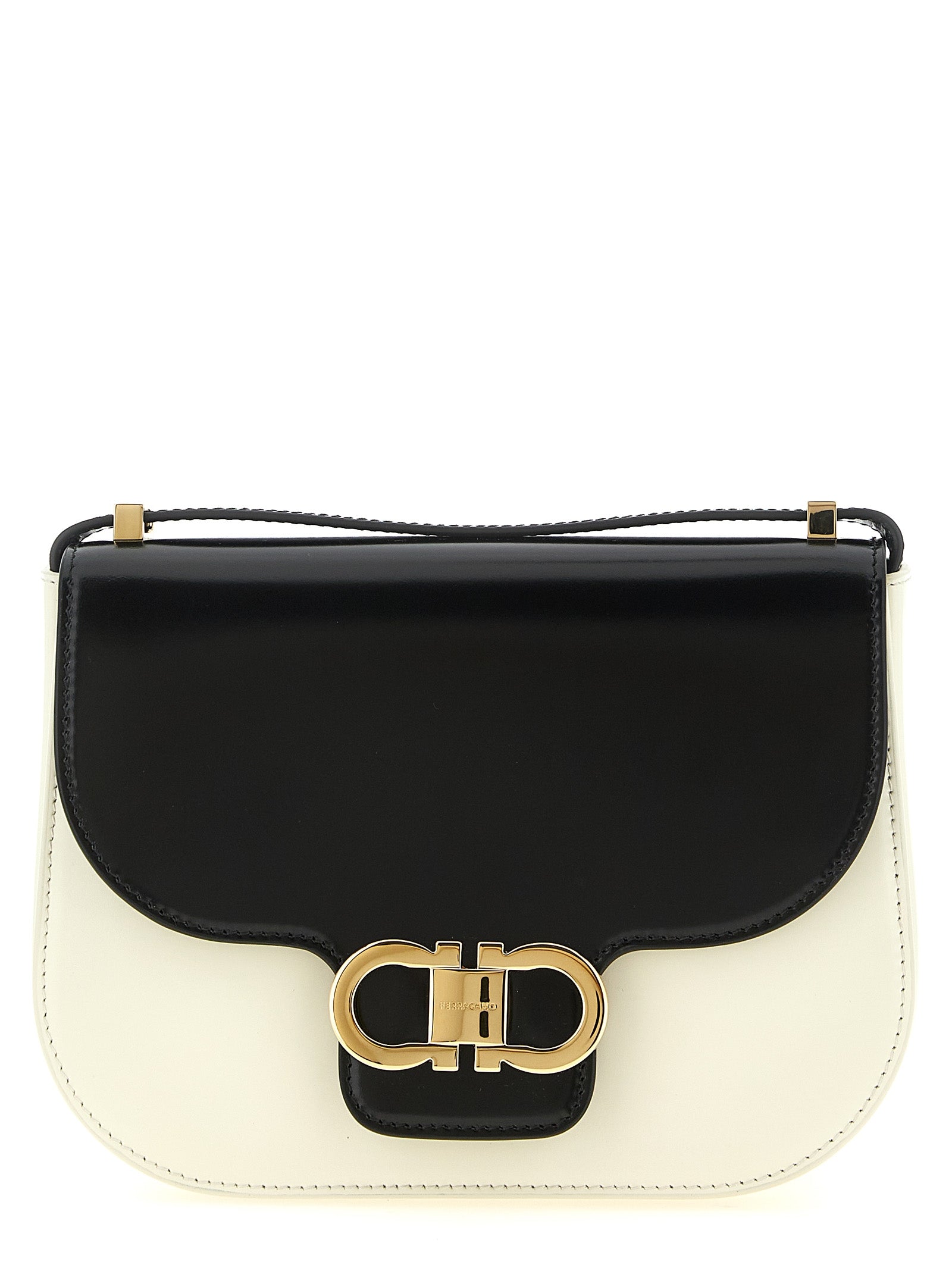 Ferragamo Bicolor Calfskin Crossbody Women's Bag