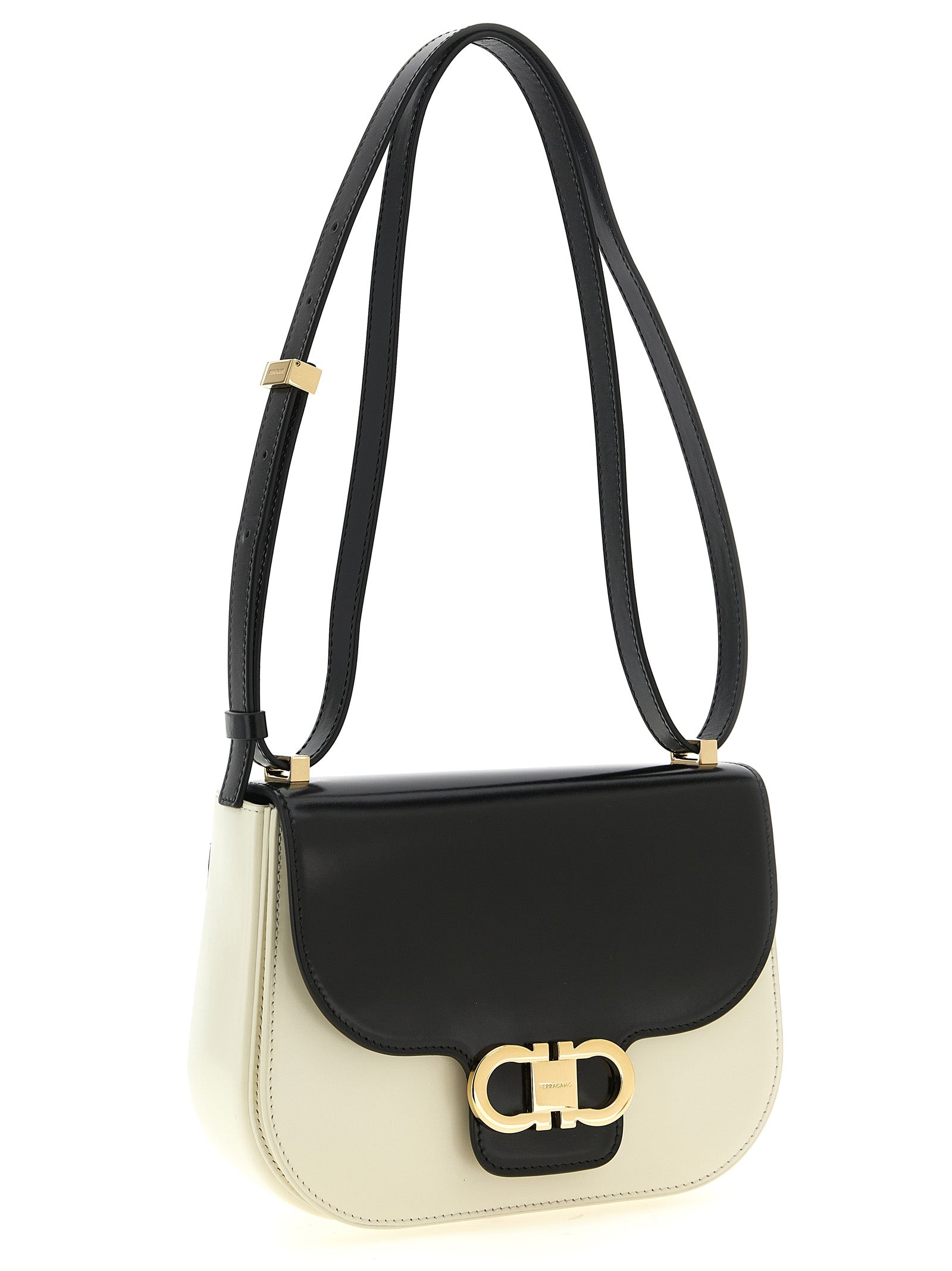 Ferragamo Bicolor Calfskin Crossbody Women's Bag
