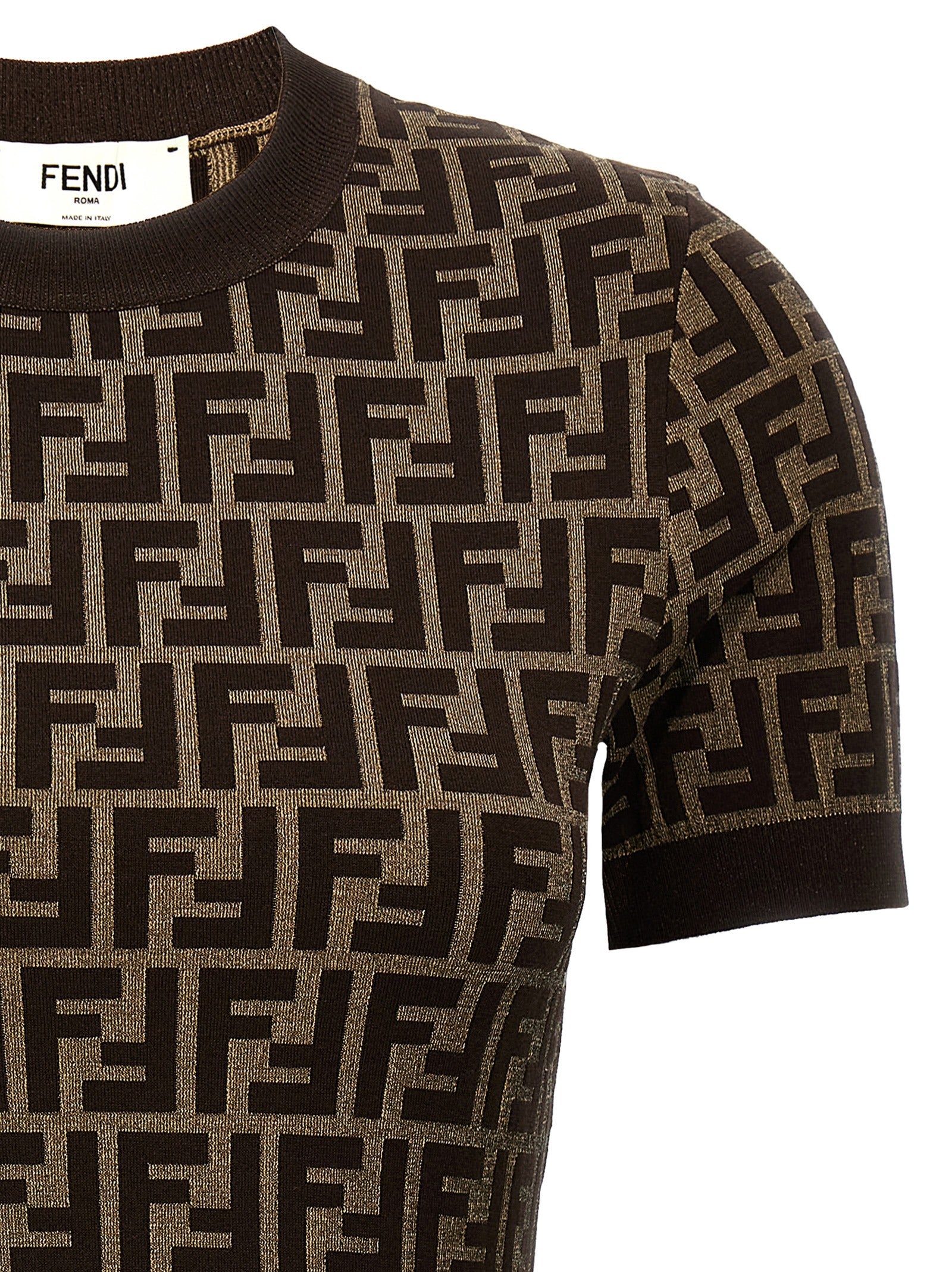 Fendi Brown Cotton Women's Cardigan
