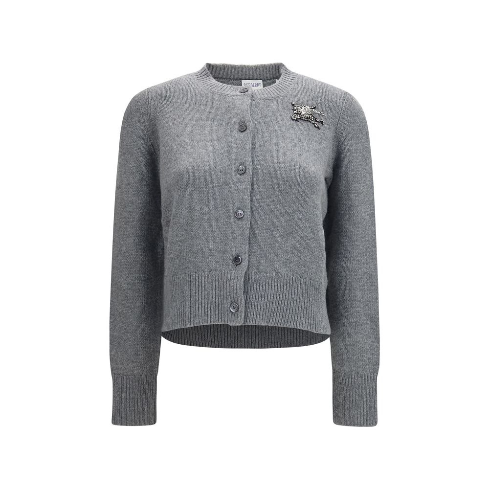 Burberry Gray Wool Oves Aries Women's Cardigan