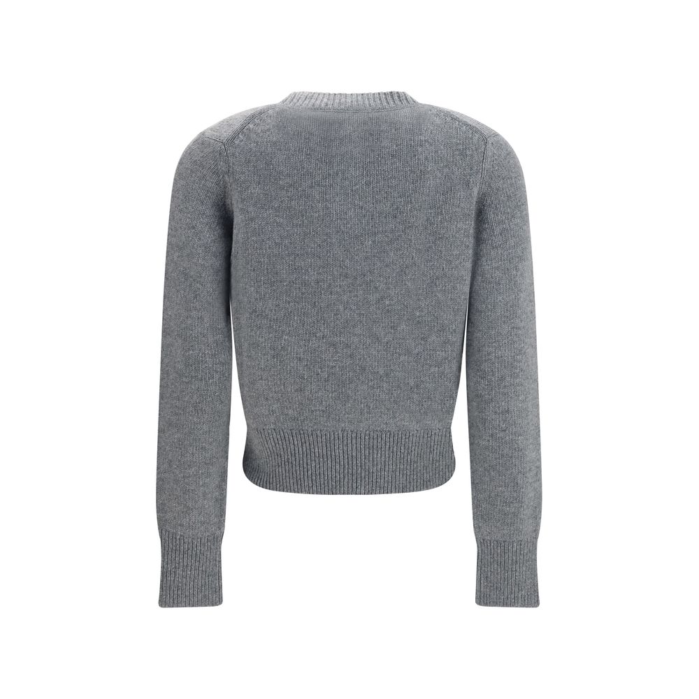 Burberry Gray Wool Oves Aries Women's Cardigan