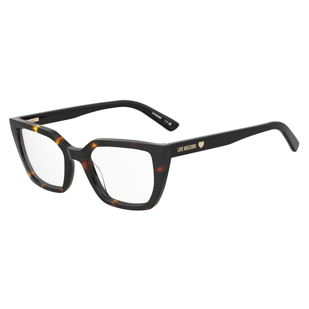 Love Moschino Brown Acetate Glasses Women's (Frames)