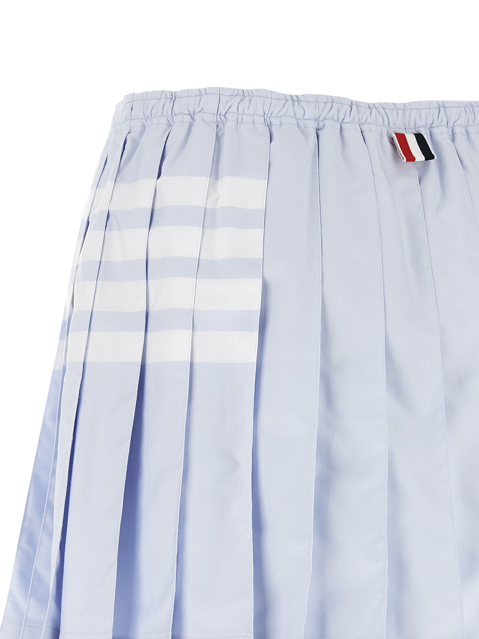 Thom Browne Blue Cotton Long Women's Skirt