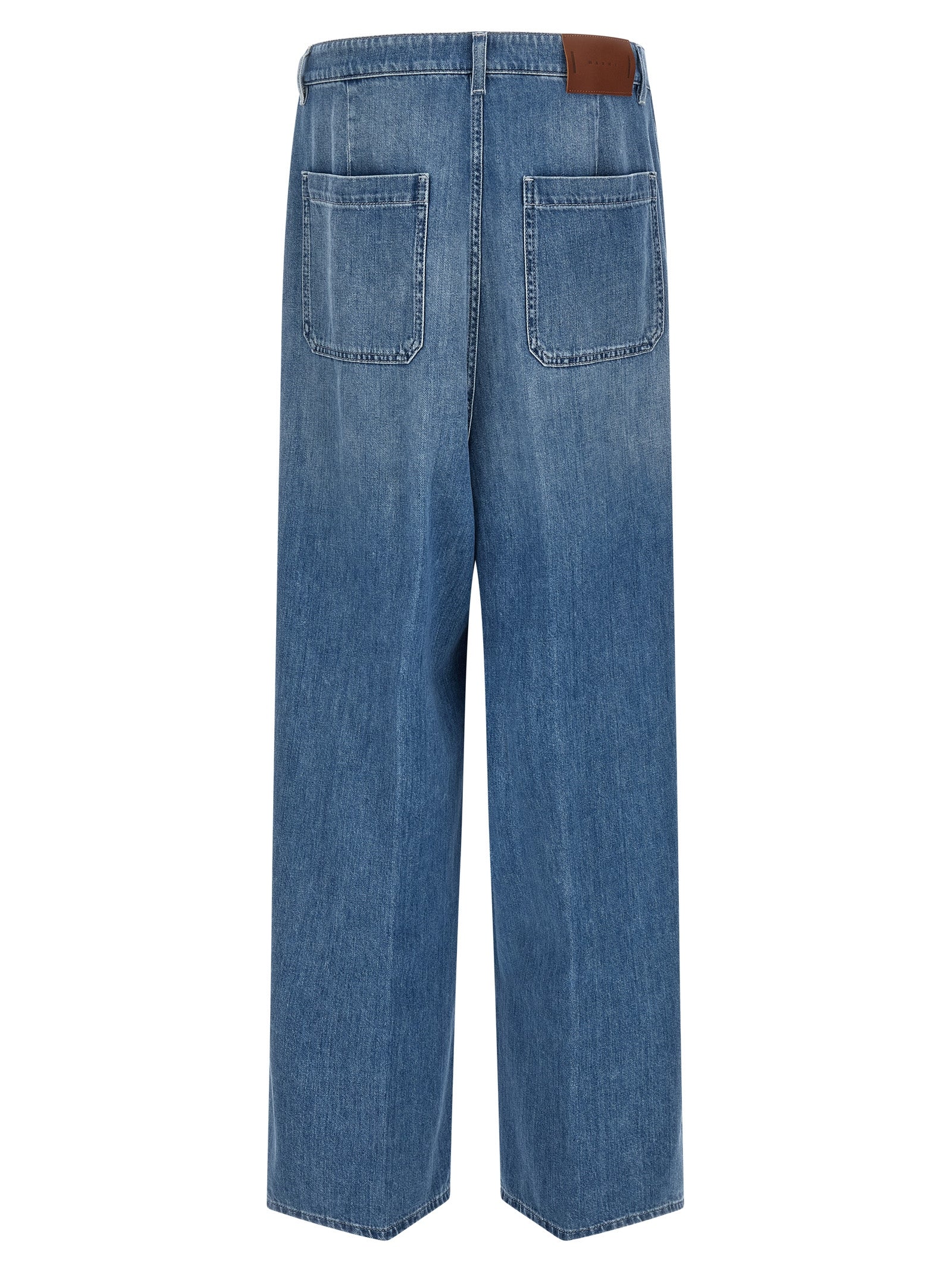 Marni Blue Cotton High-Waisted Men's Jean
