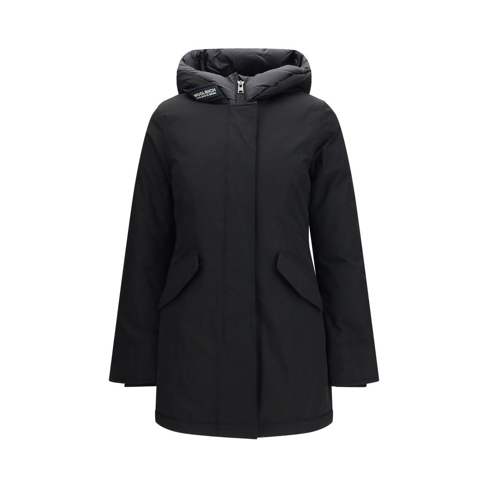 Woolrich Black Cotton Women's Parka