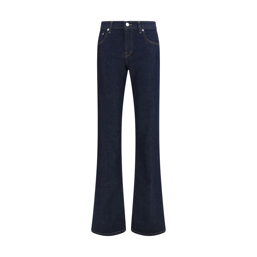 Haikure Blue Cotton Flared Women's Jeans
