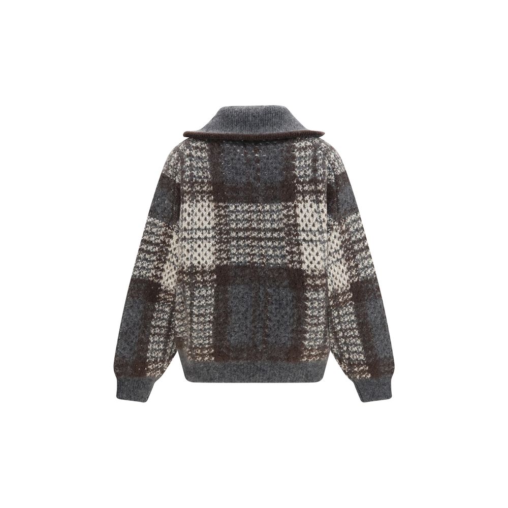 Brunello Cucinelli Gray Mohair Women's Cardigan