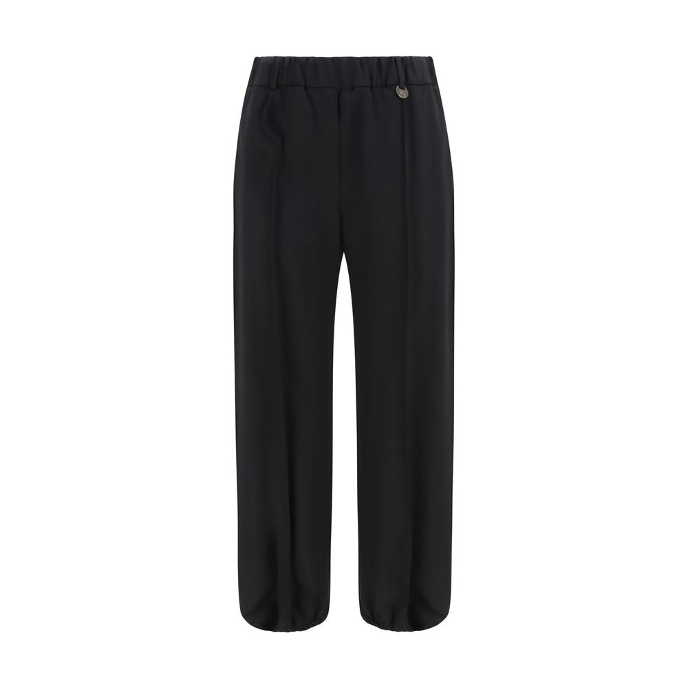 Burberry Black Wool Oves Aries Joggers (Workout Women's Pants)