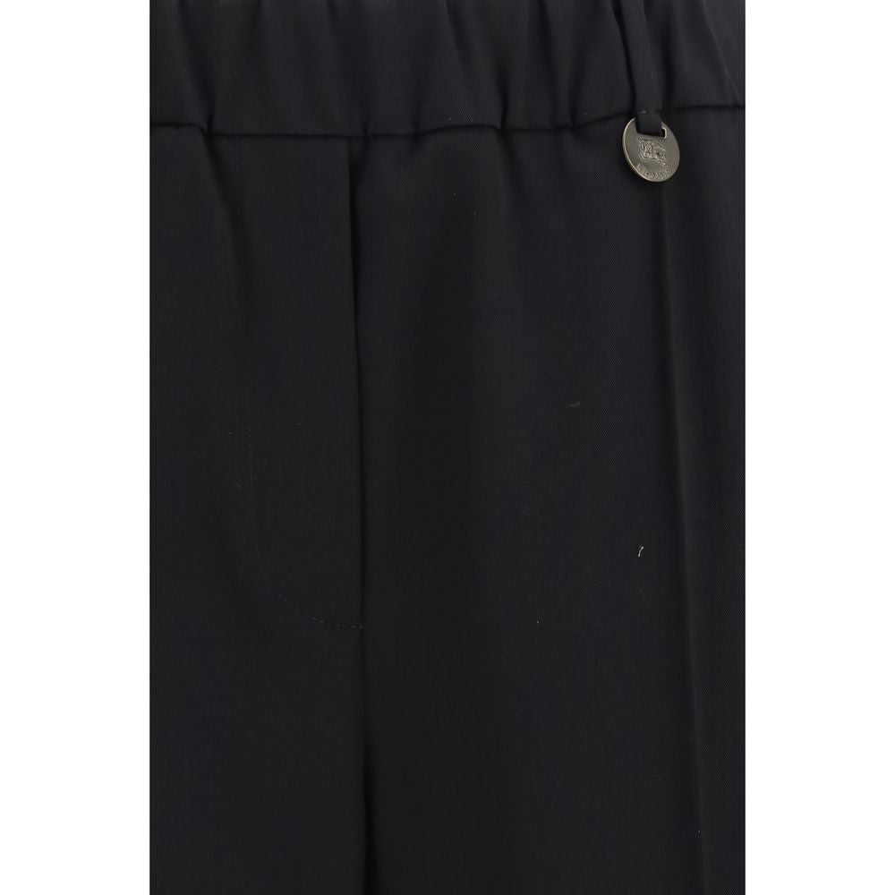 Burberry Black Wool Oves Aries Joggers (Workout Women's Pants)