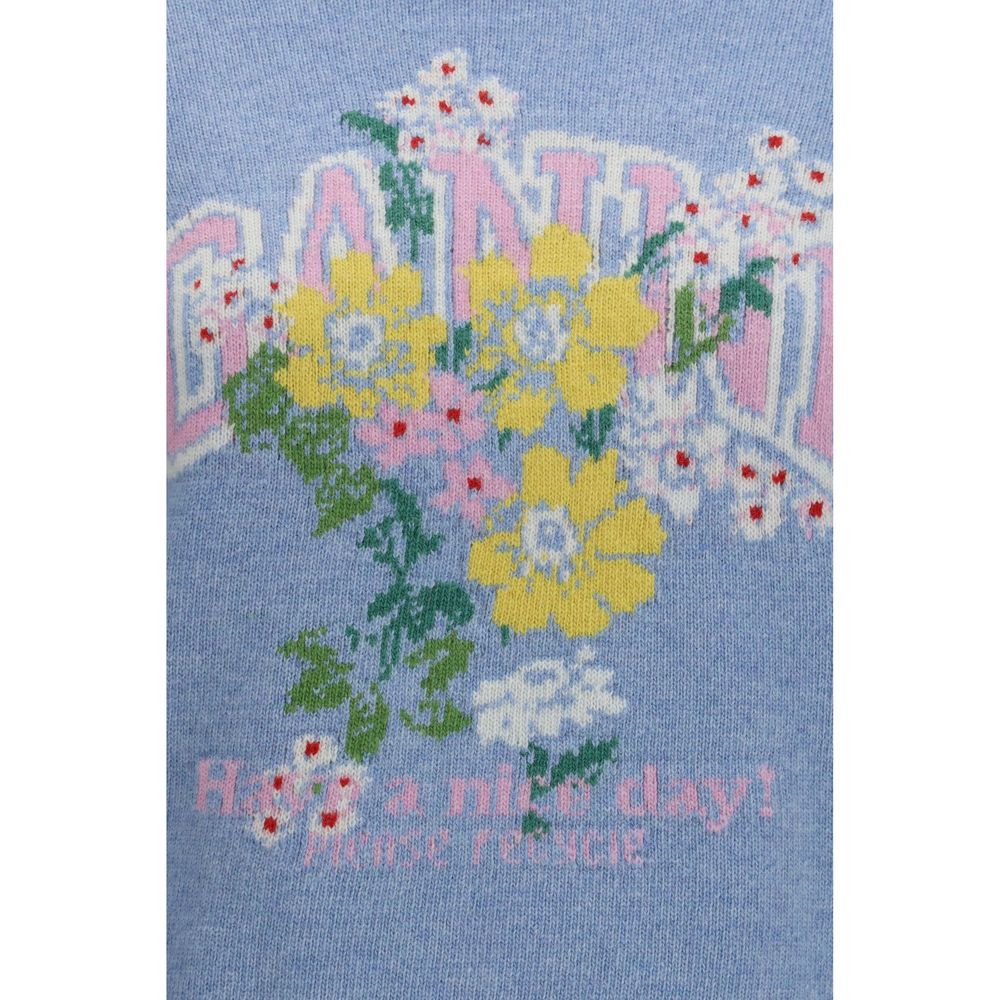Ganni Blue Wool Oves Aries Women's Sweatshirt