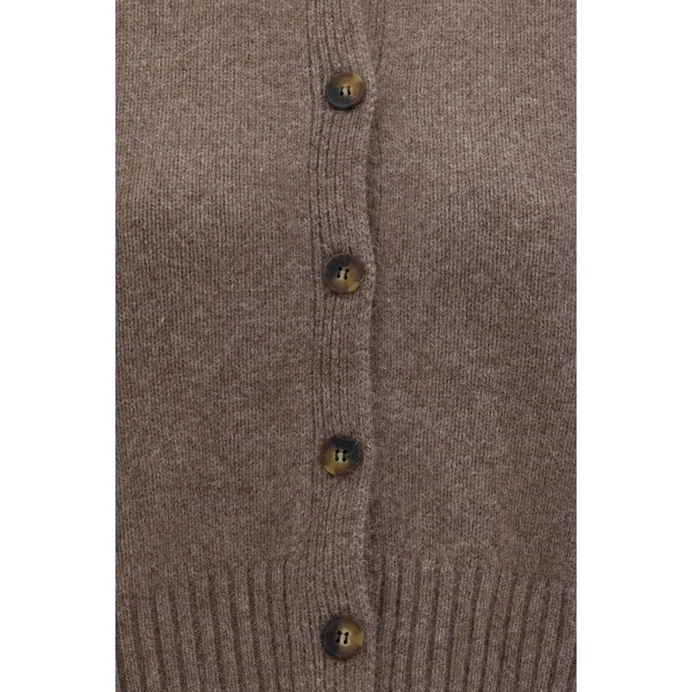 Loulou De Saison Brown Wool Oves Aries Women's Cardigan