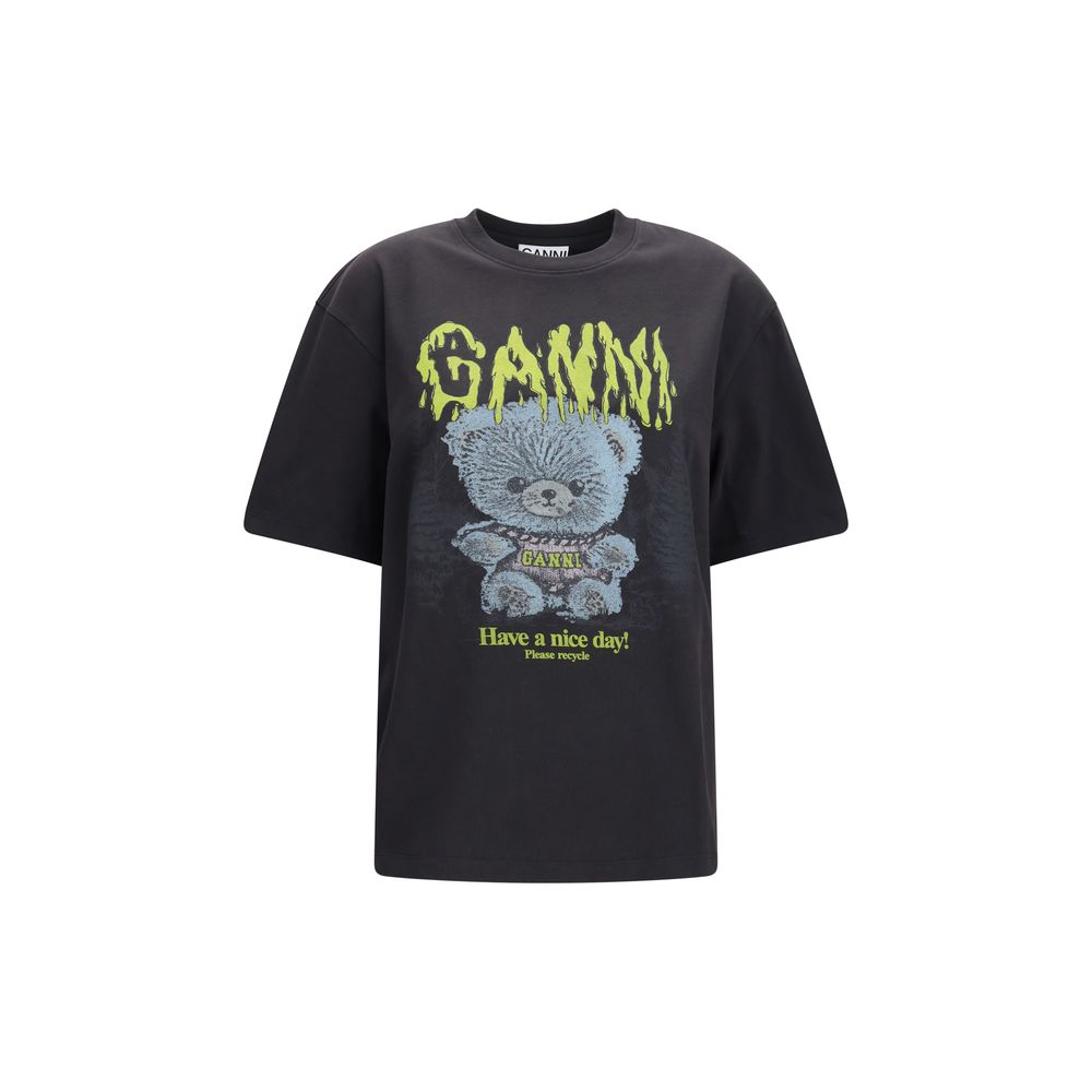 Ganni Gray Cotton Women's Sweatshirt