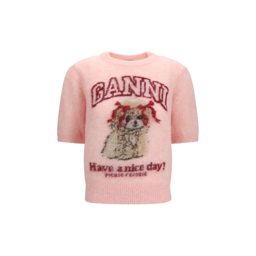 Ganni Multicolor Alpaca Vicugna Pacos Women's T-Shirt
