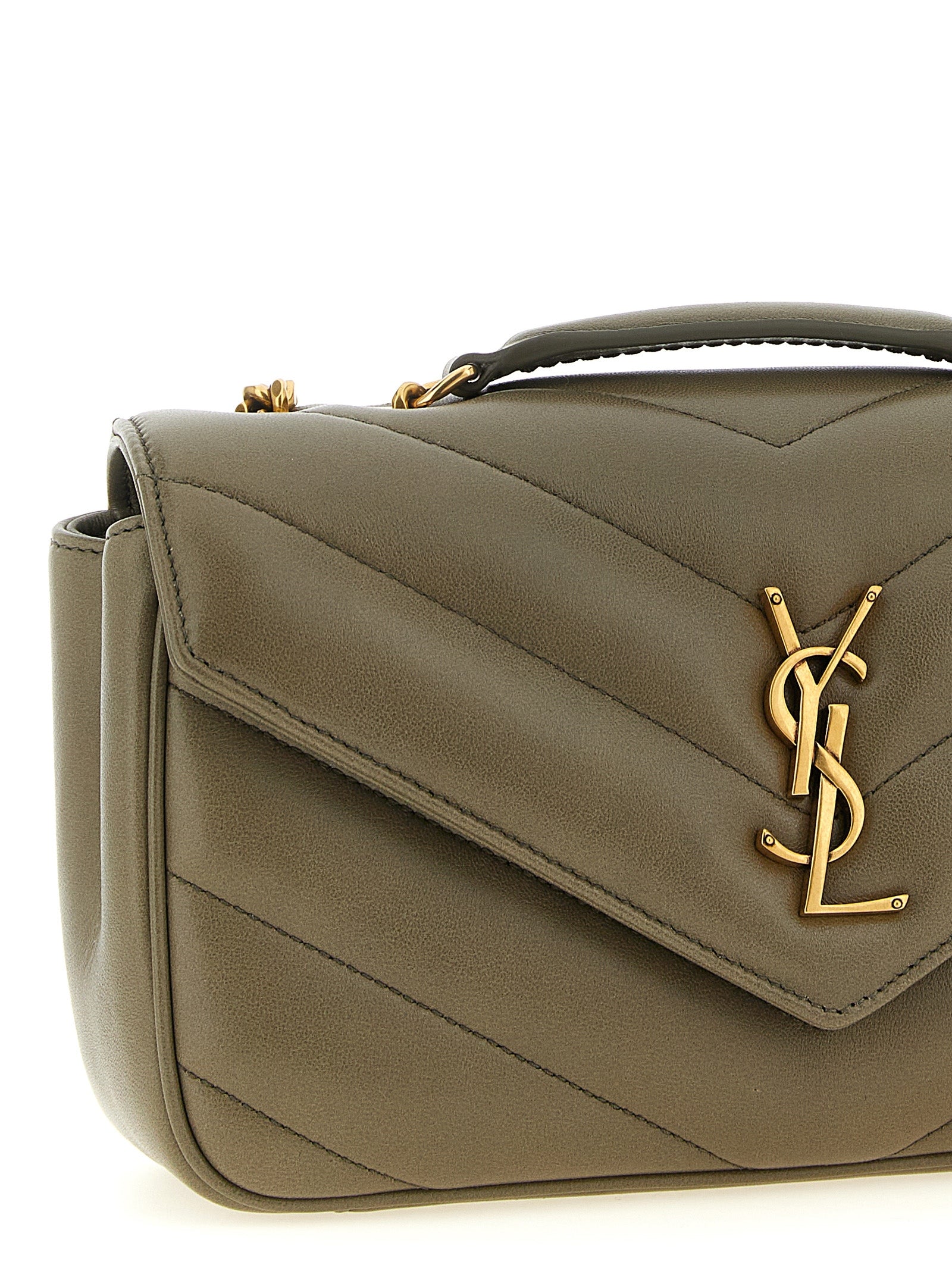 Saint Laurent Bicolor Lamb Leather Shoulder Women's Bag
