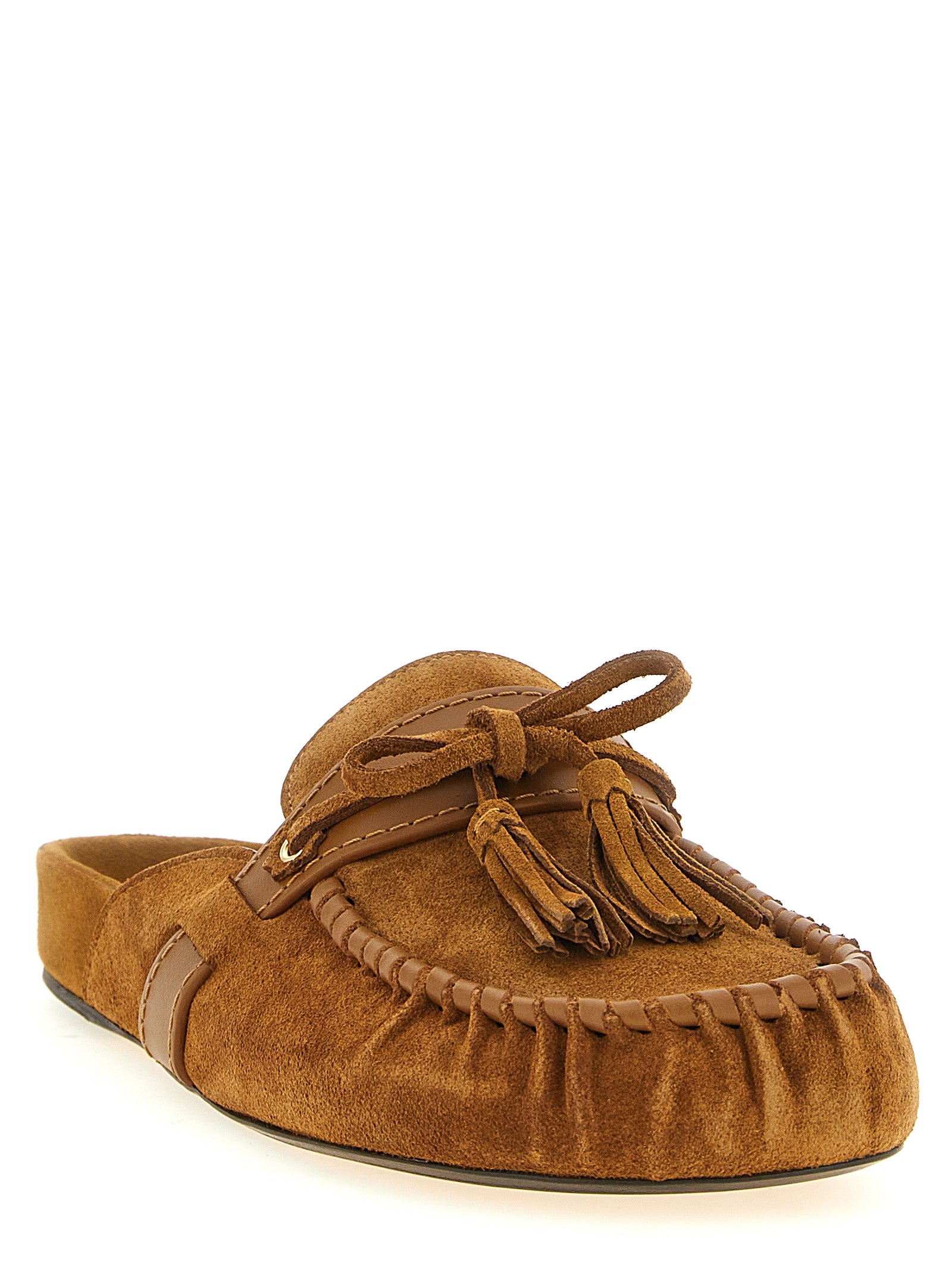 Isabel Marant Brown Cowhide Slip-On Women's Loafers