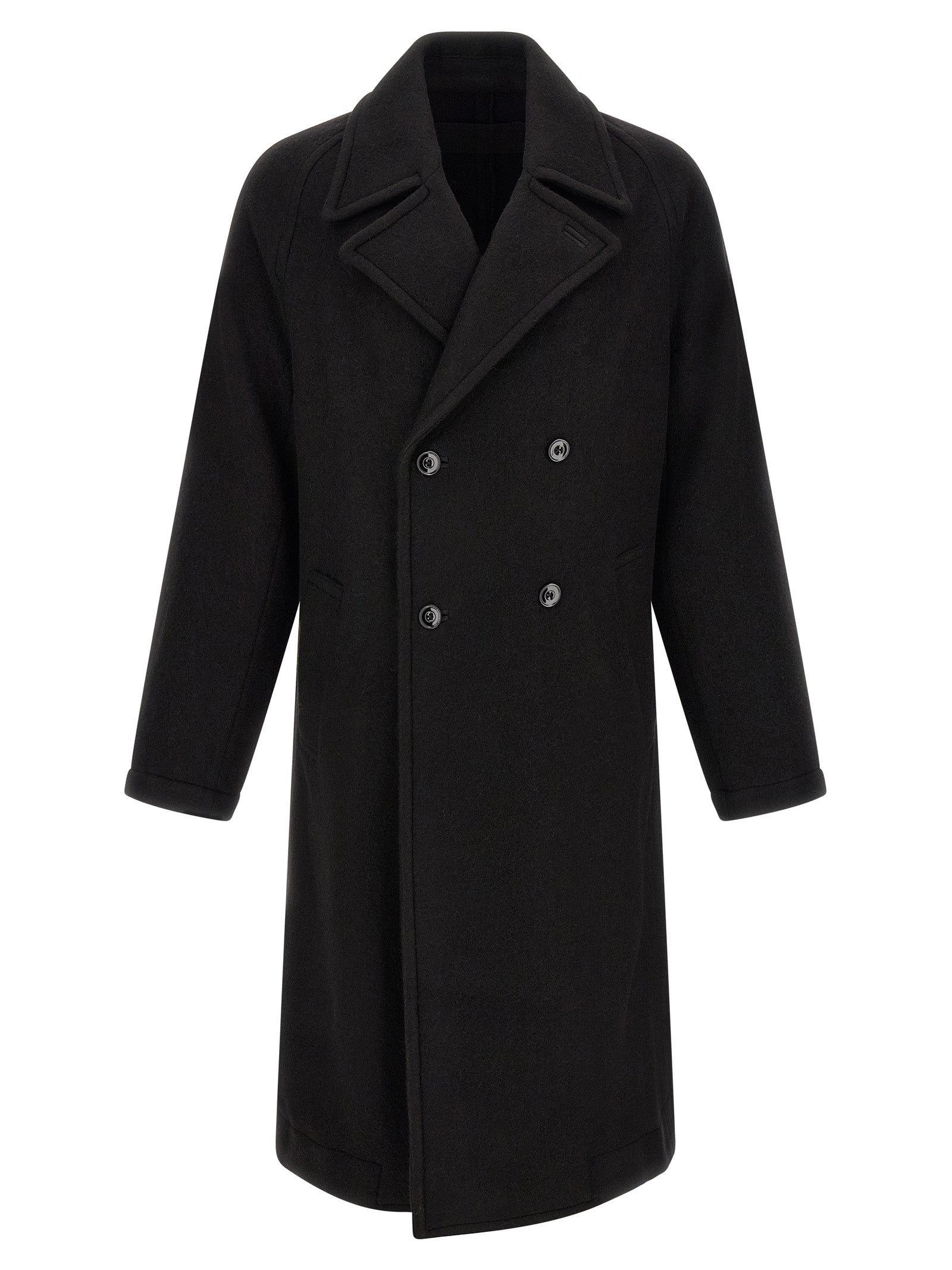 Lemaire Black Wool Men's Coat