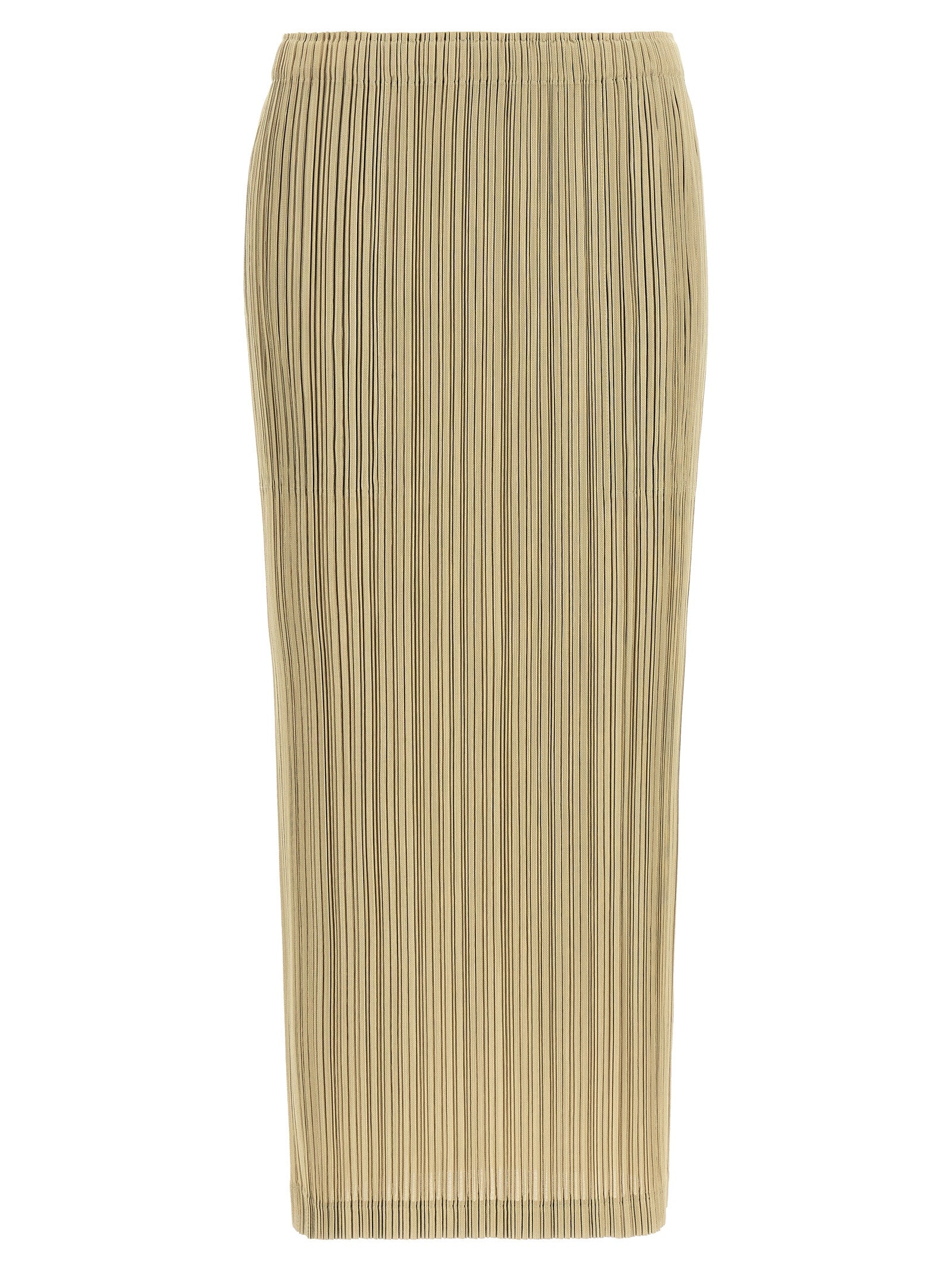 PLEATS PLEASE ISSEY MIYAKE Beige Polyester Midi Women's Skirt