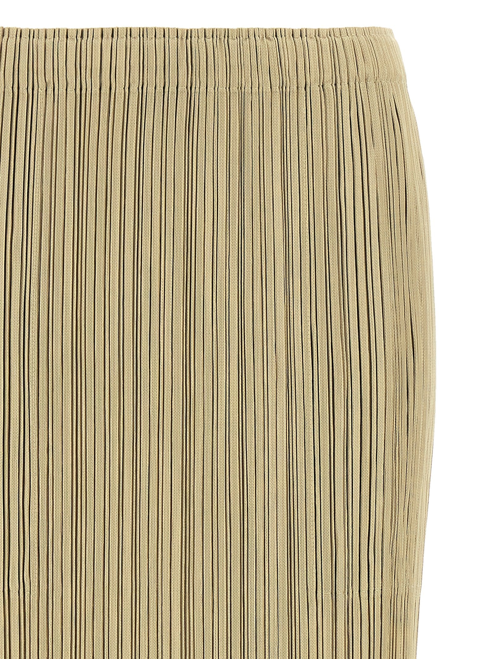 PLEATS PLEASE ISSEY MIYAKE Beige Polyester Midi Women's Skirt