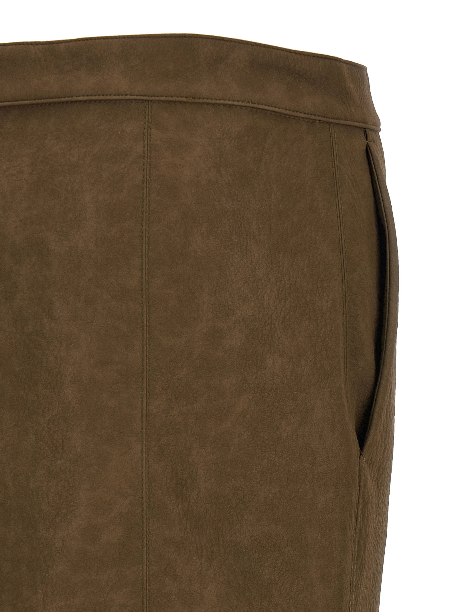 PINKO Brown Viscose Midi Women's Skirt