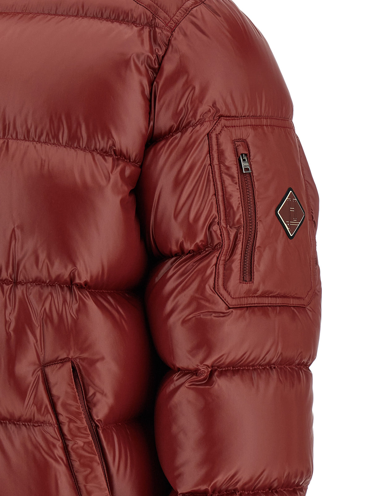 Herno Bordeaux Polyamide Full-Length Men's Jacket