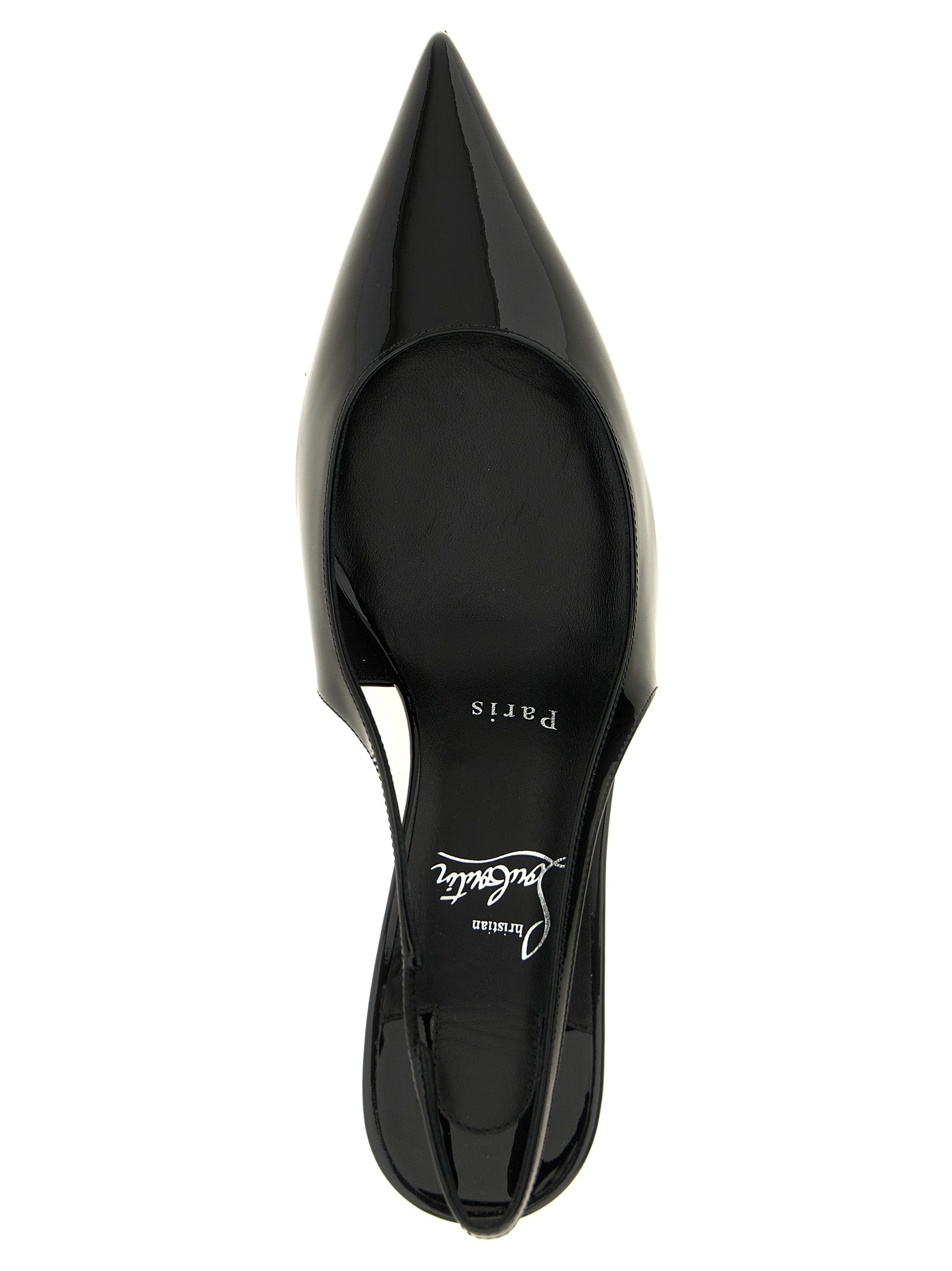 Christian Louboutin Black Calfskin Mid Heel Women's Pumps