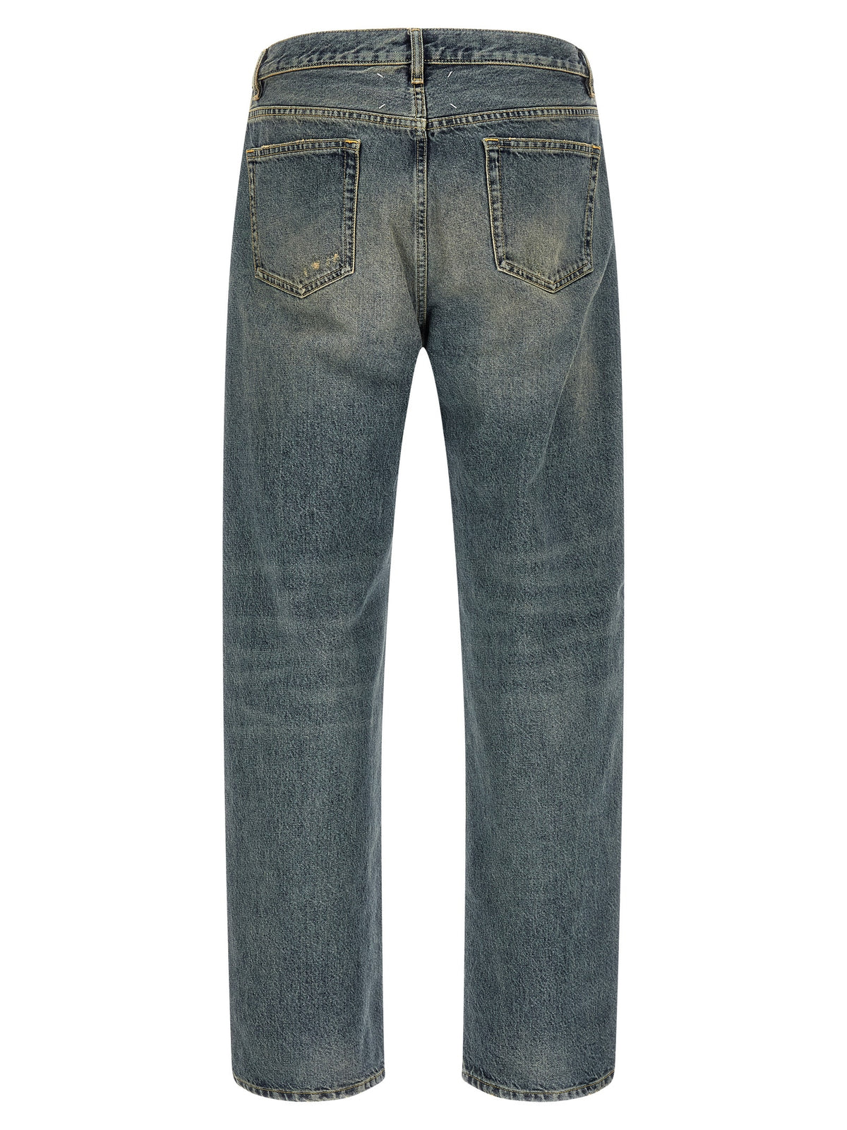 Maison Margiela Blue Cotton Straight-Leg Men's Jeans