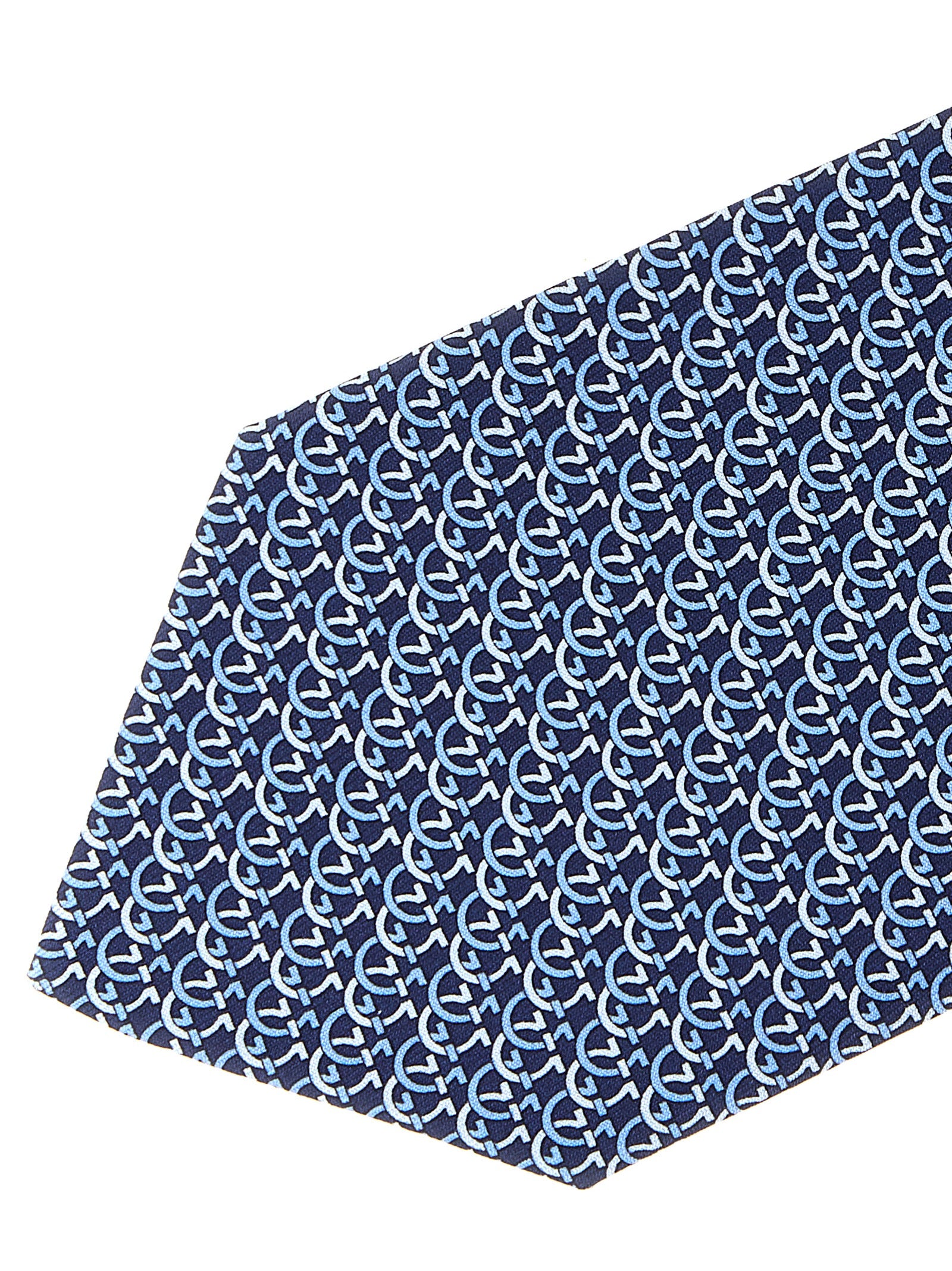 Ferragamo Blue Silk Men's Scarf