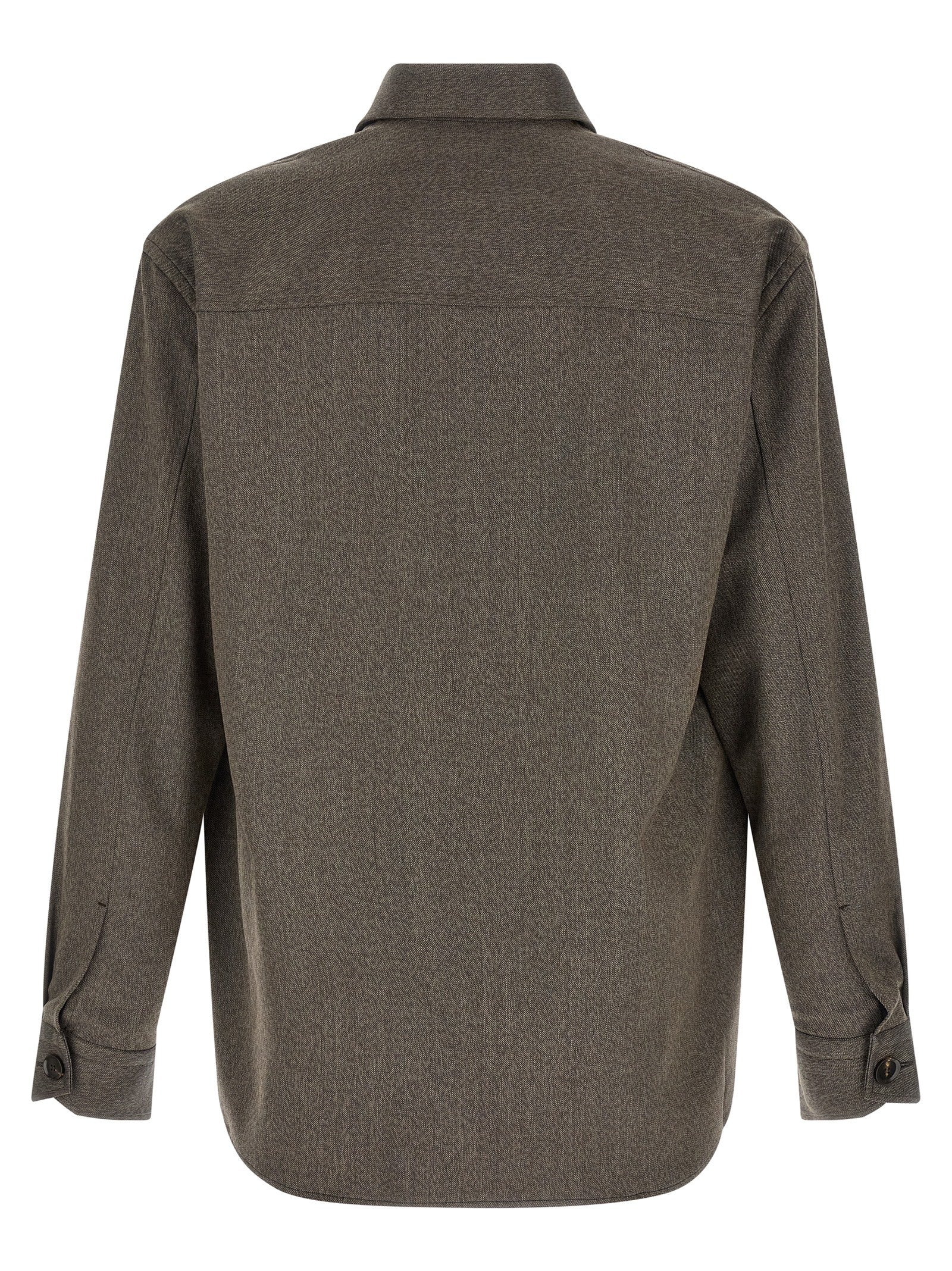 Brioni Brown Wool Men's Blouse