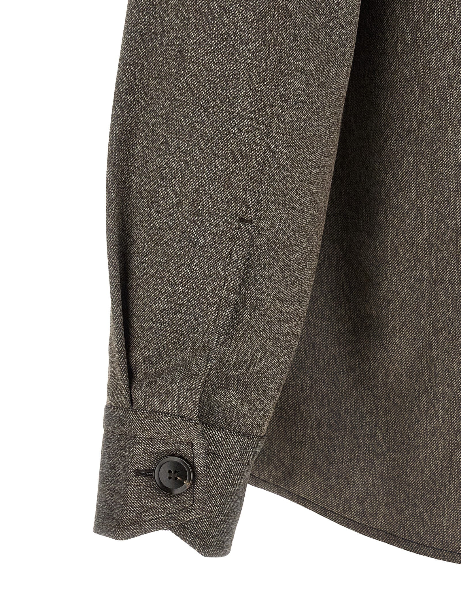 Brioni Brown Wool Men's Blouse
